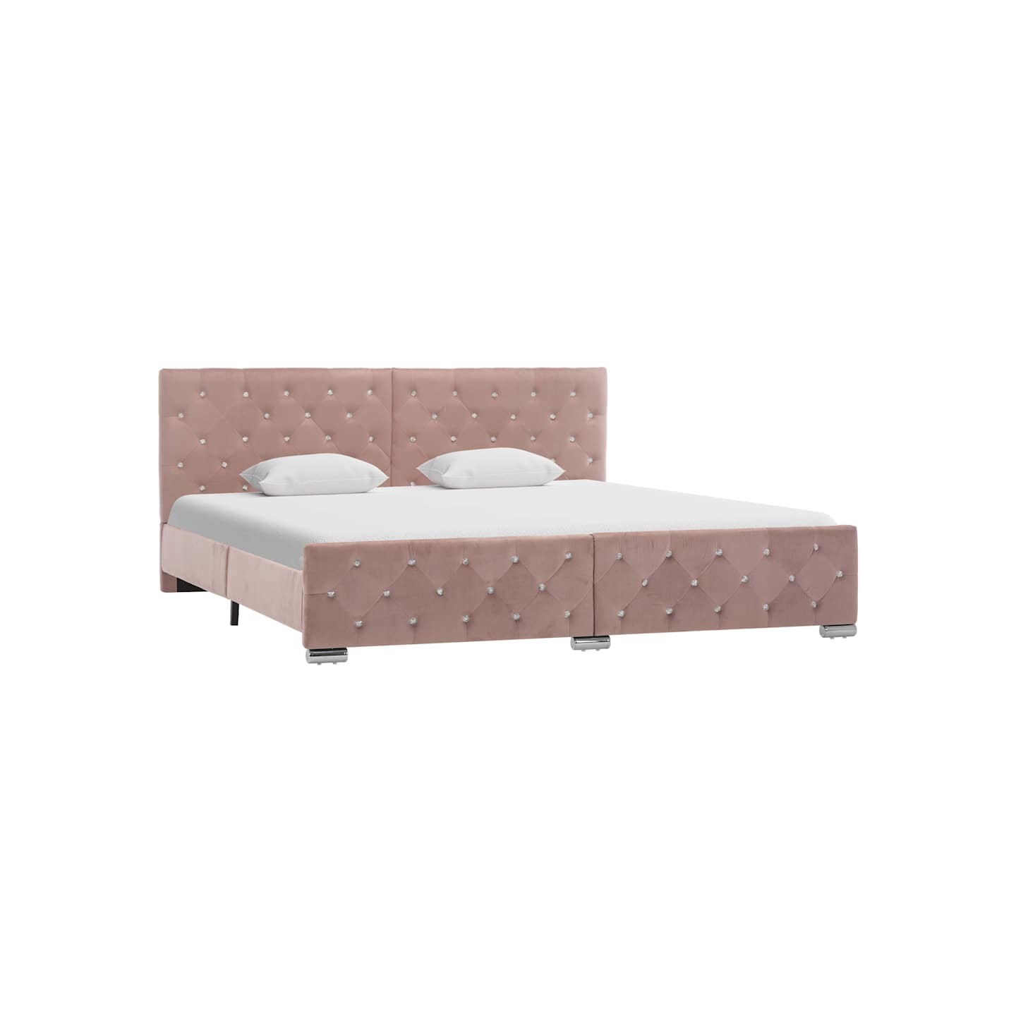 Cadre de lit sans matelas Rose Velours 180x200 cm