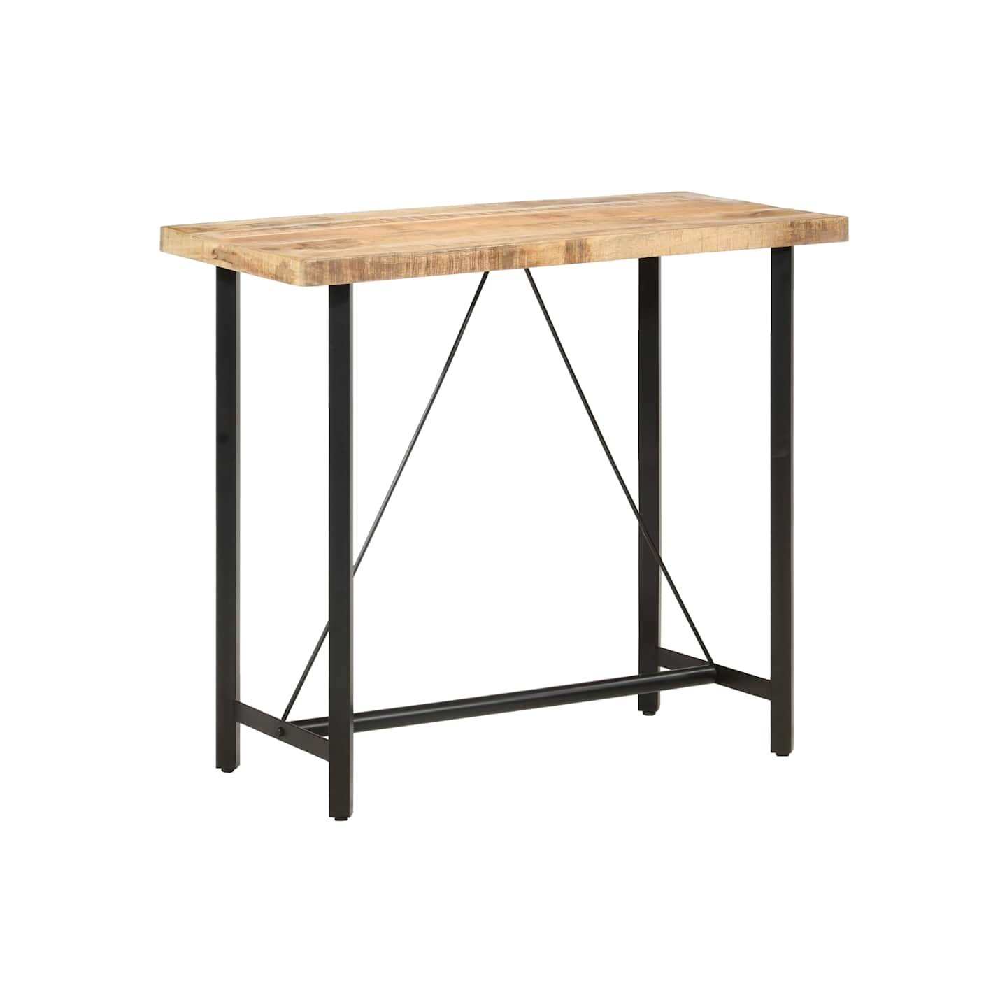 Table de bar 120x58x107 cm Bois de manguier brut