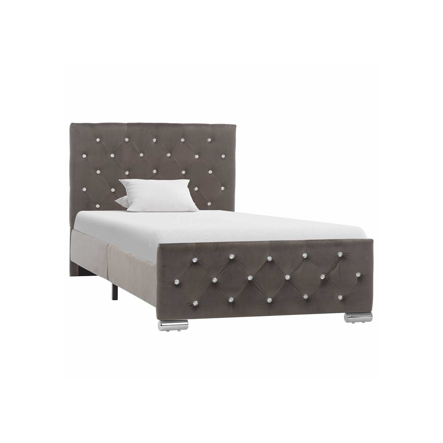 Cadre de lit sans matelas Gris Velours 90x200 cm