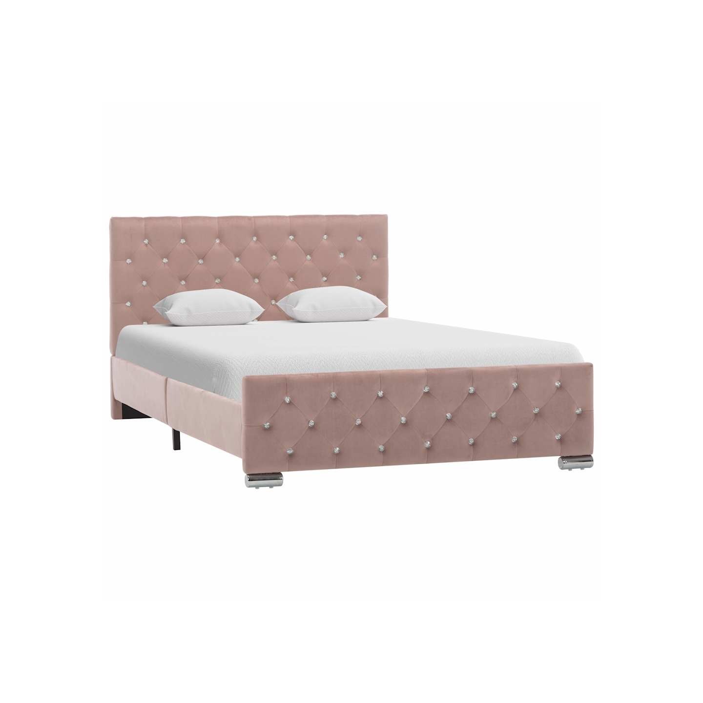 Cadre de lit sans matelas Rose Velours 120x200 cm
