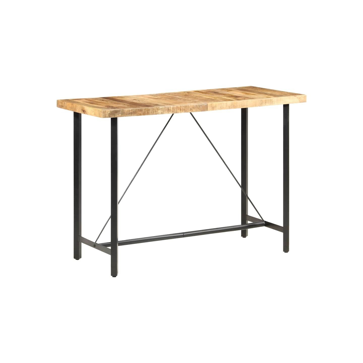 Table de bar 150x70x107 cm Bois de manguier brut