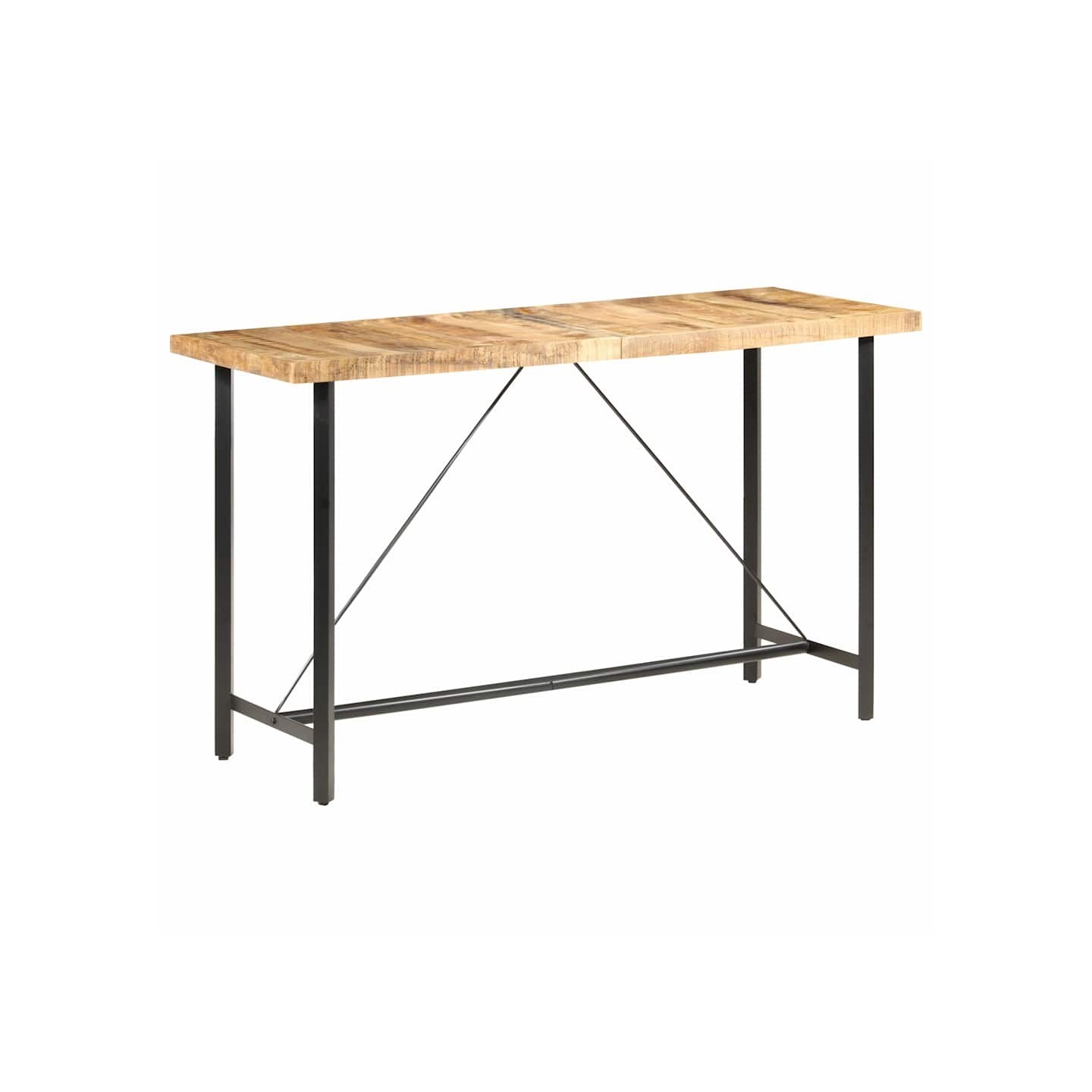 Table de bar 180x70x107 cm Bois de manguier brut