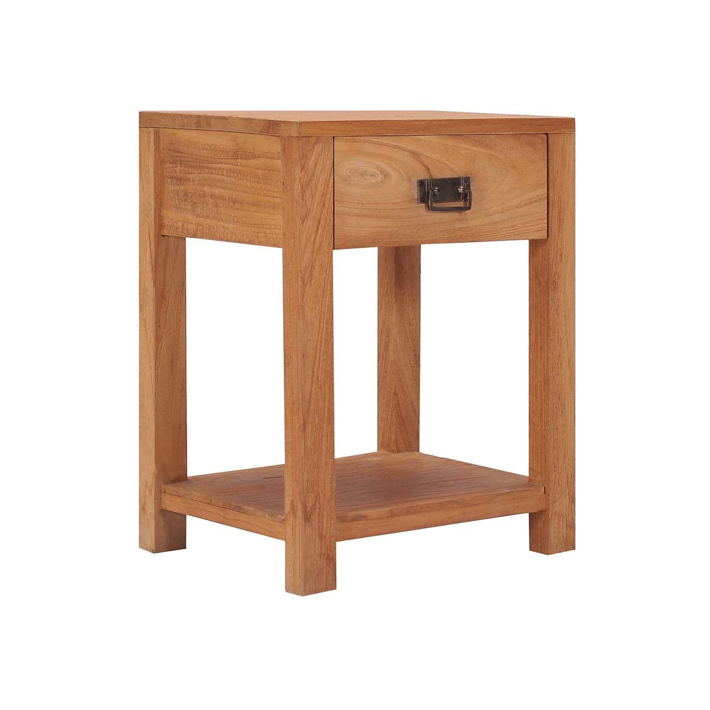 Table de chevet 35x35x50 cm bois de teck massif