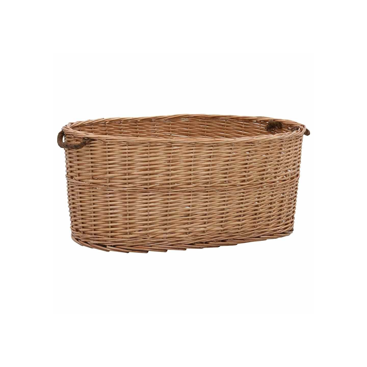 Panier à bois de chauffage poignées de transport 78x54x34 cm