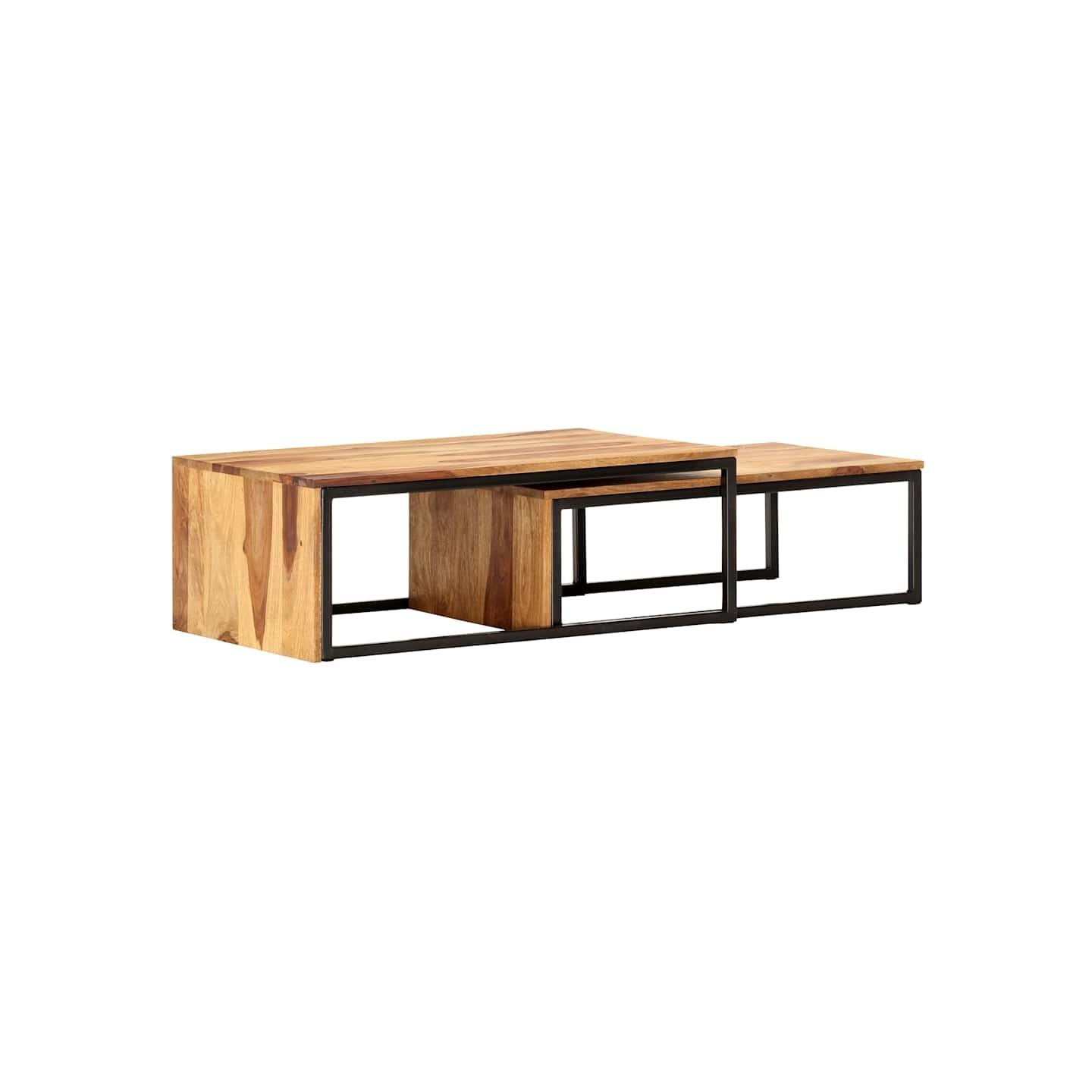 Tables gigognes 2 pcs Bois solide