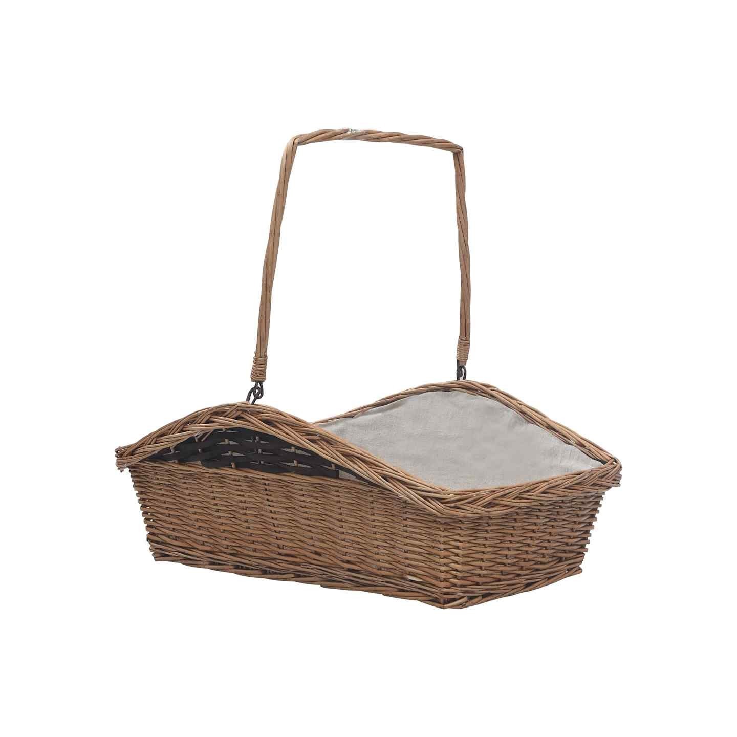 Panier à bois de chauffage avec poignée 61,5x46,5x58 cm Marron