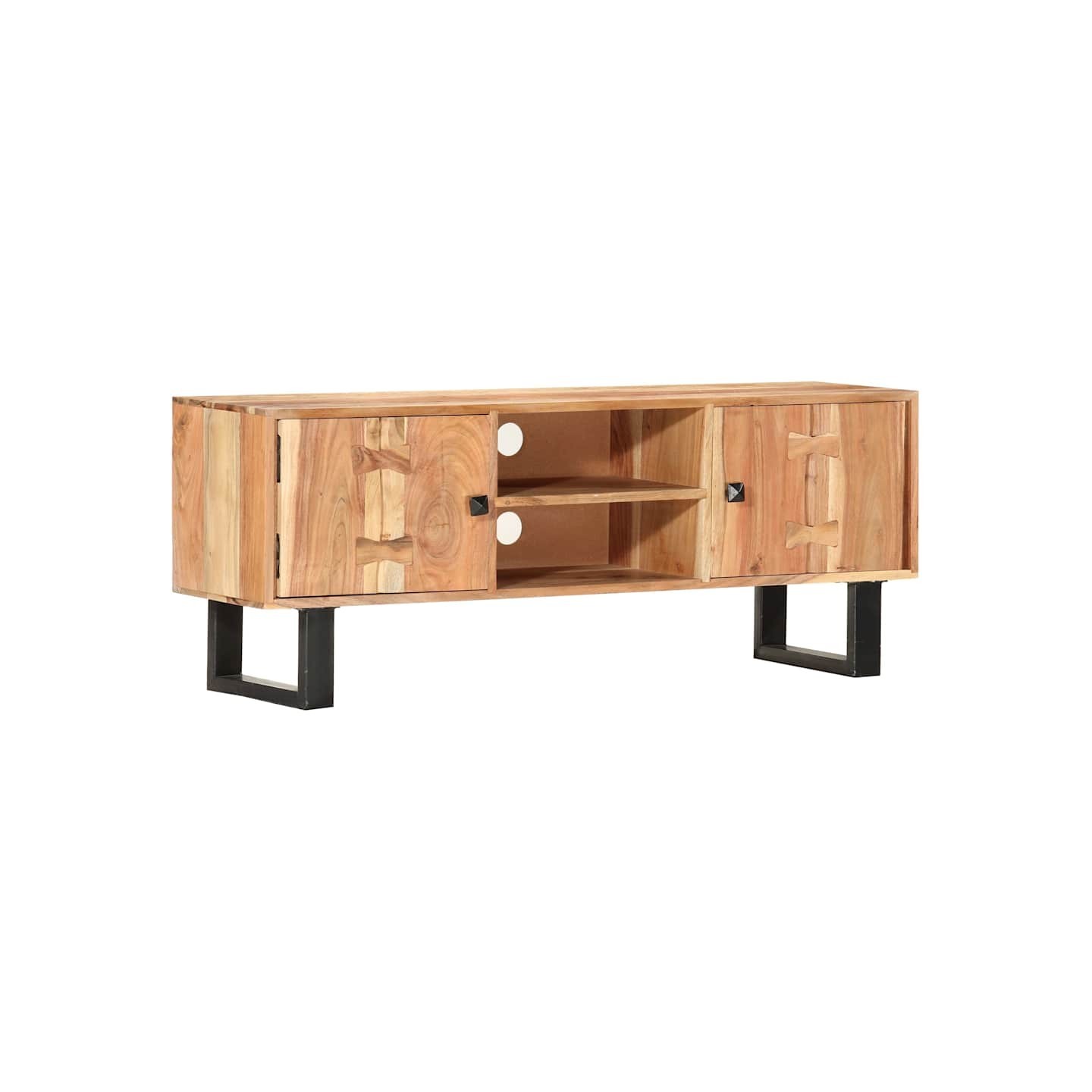 Meuble TV 118x30x45 cm Bois d'acacia massif