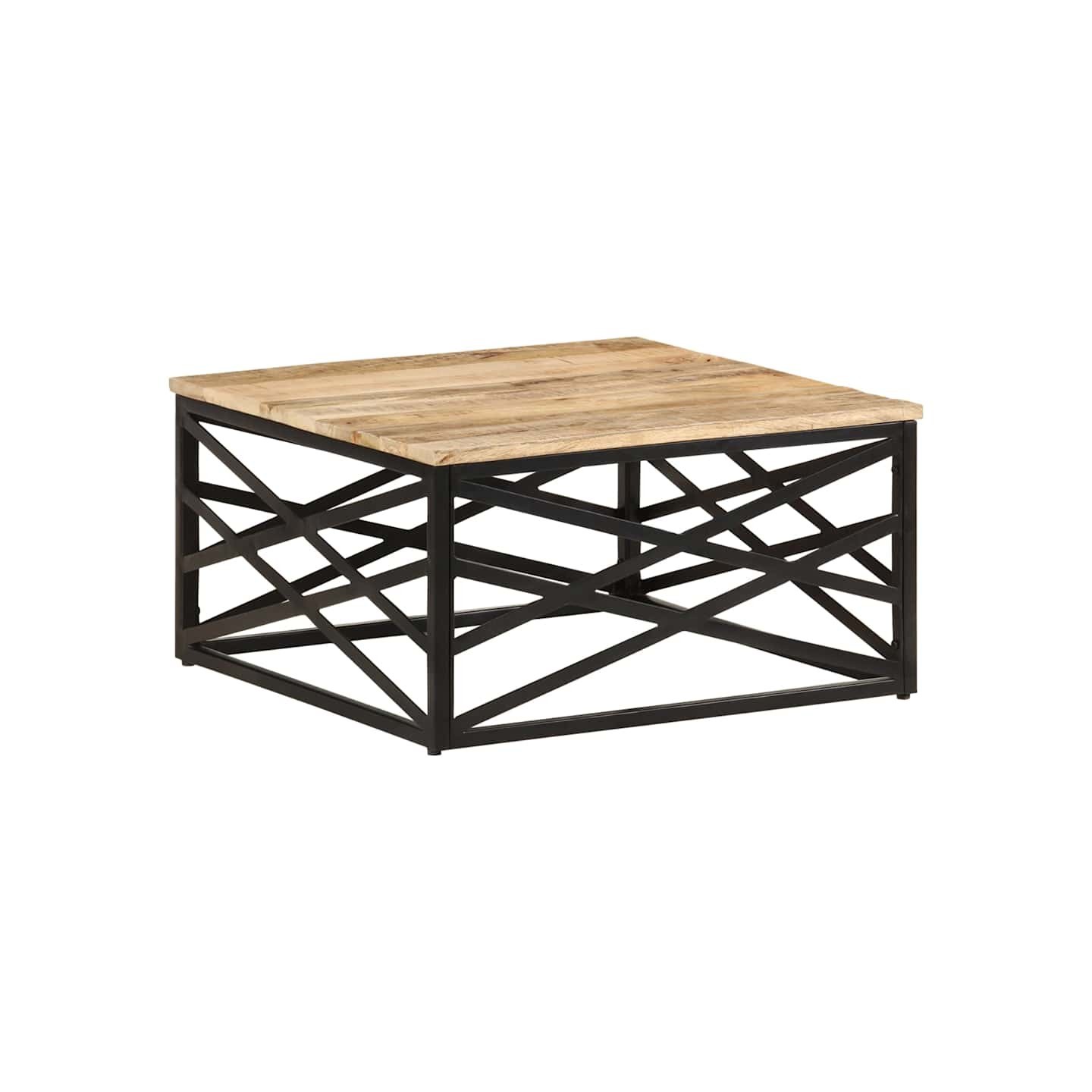 Table basse 68x68x35 cm Bois de manguier massif