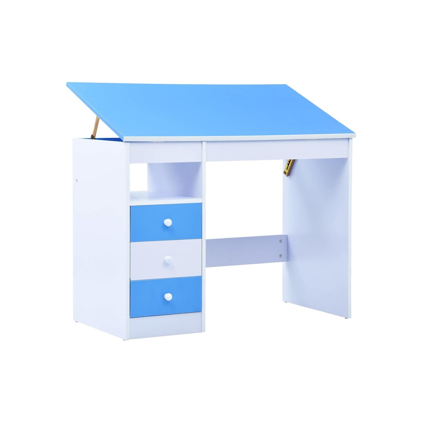 Bureau pour enfants Inclinable Bleu et blanc