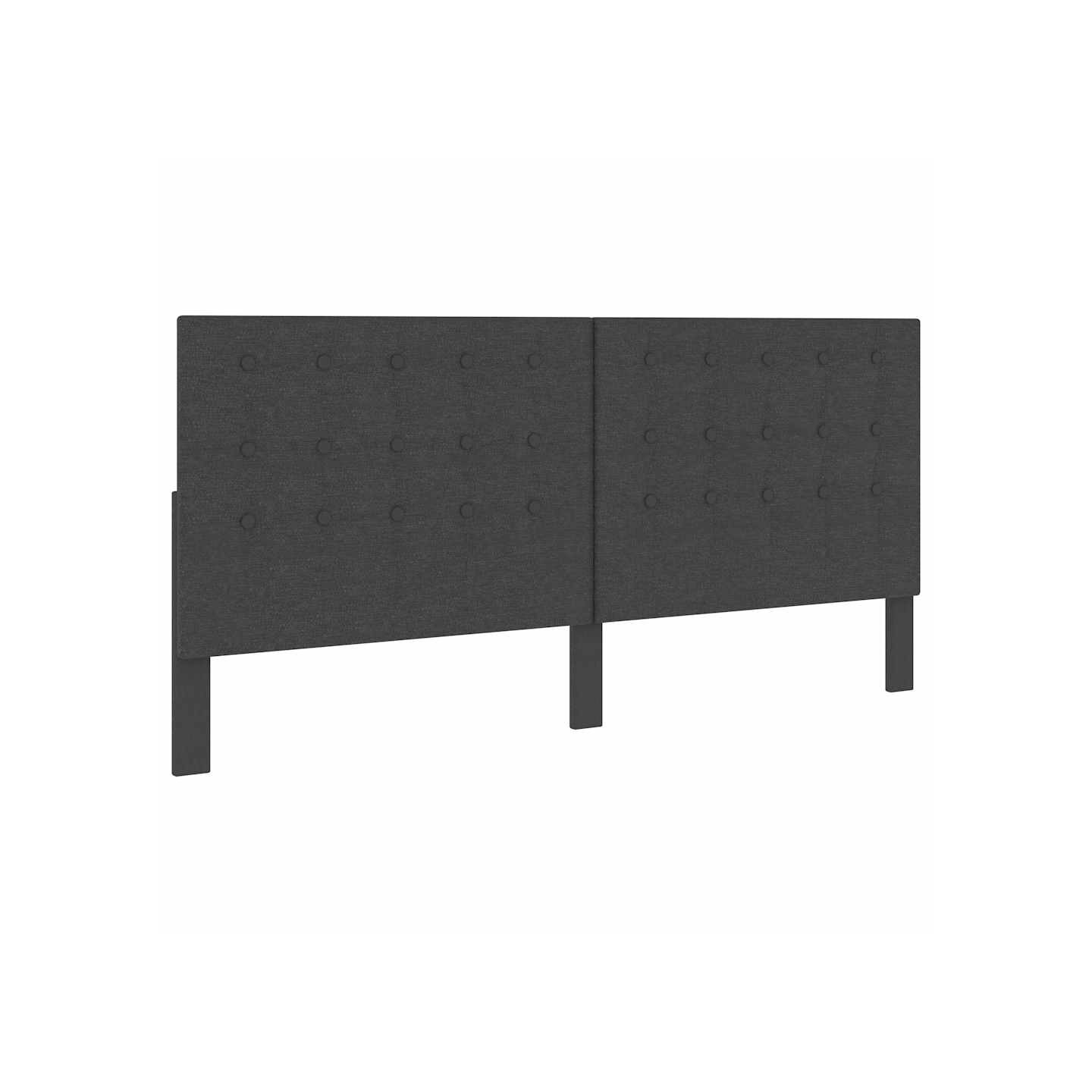Tête de lit touffetée Gris foncé Tissu 200x200 cm