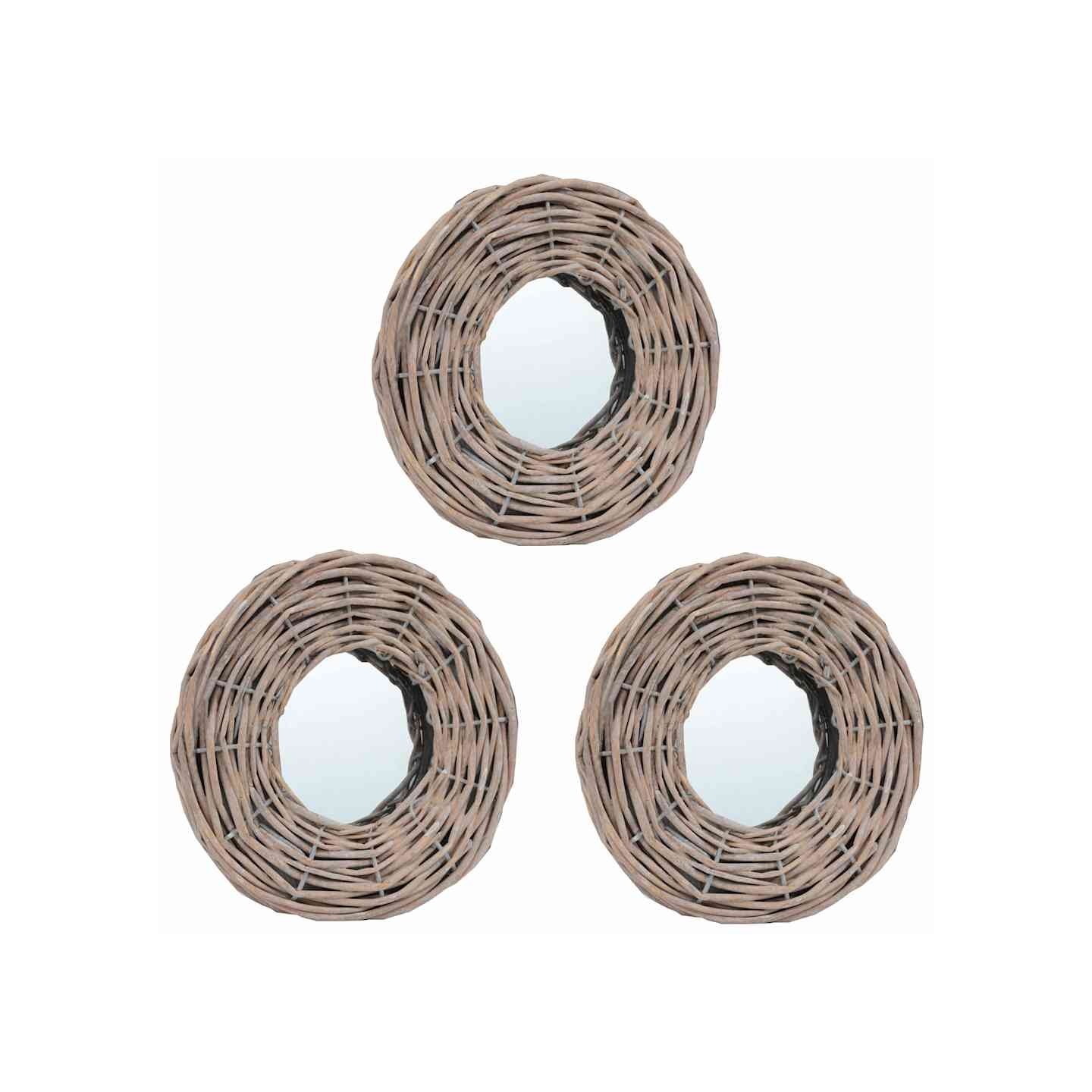 Miroirs 3 pcs 15 cm Osier