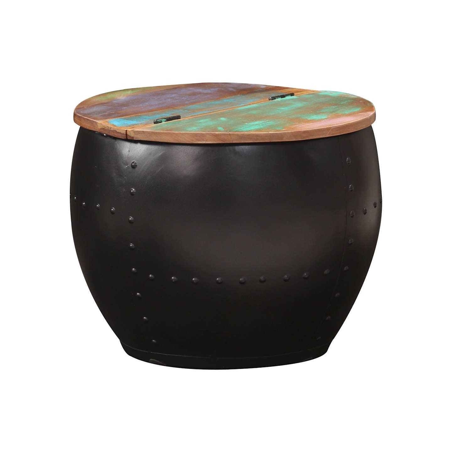 Table basse 53x43 cm Bois de récupération massif