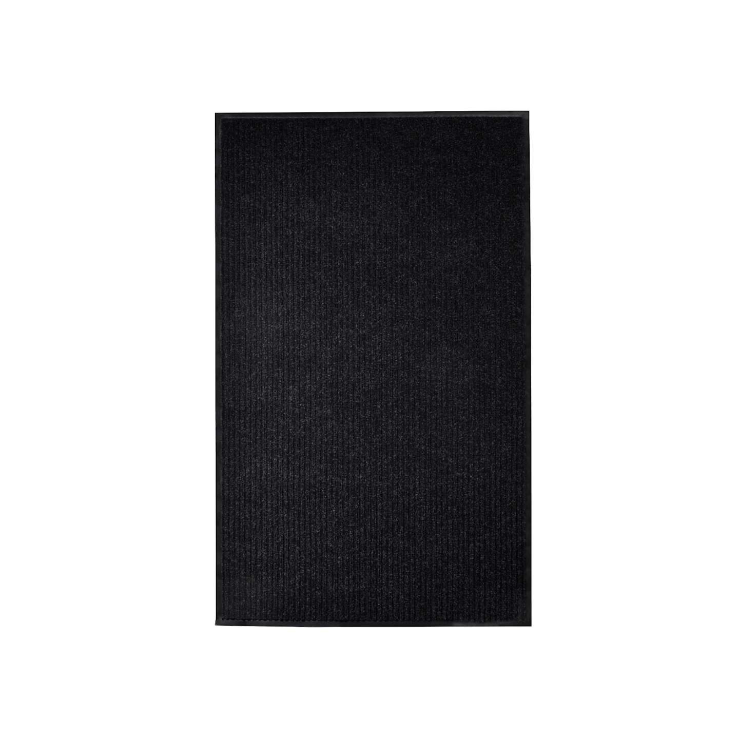 Tapis d'entrée noir 117x220 cm PVC
