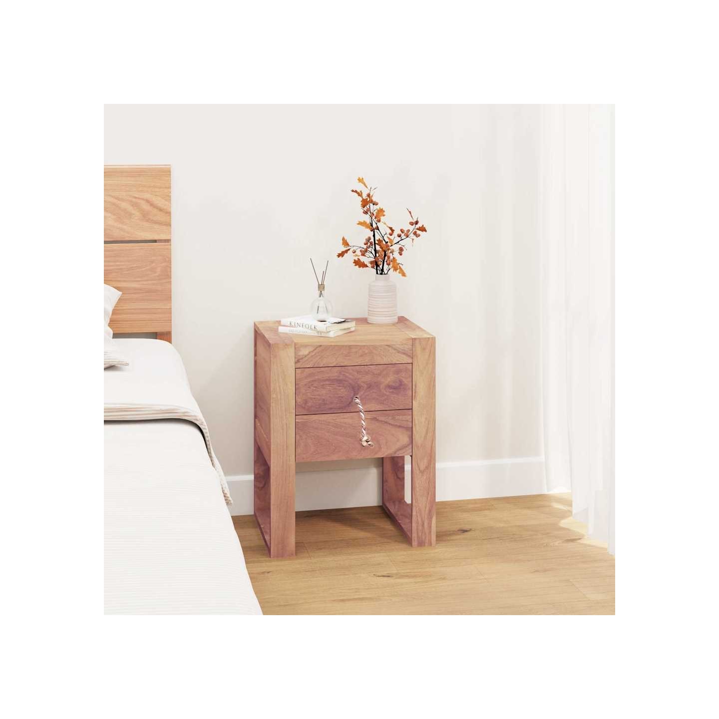 Table de chevet 40x30x50 cm bois de teck massif