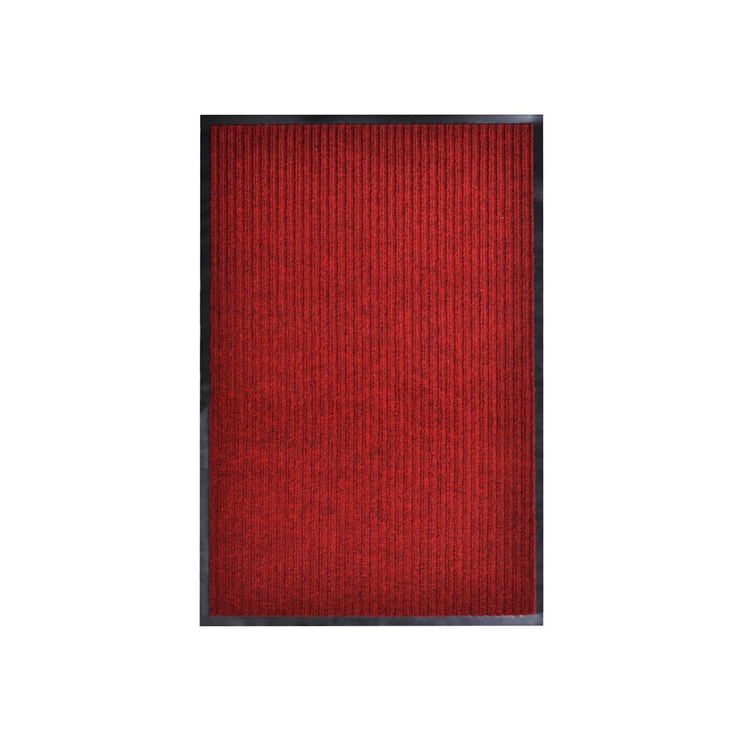 Tapis d'entrée rouge 117 x 220 cm PVC