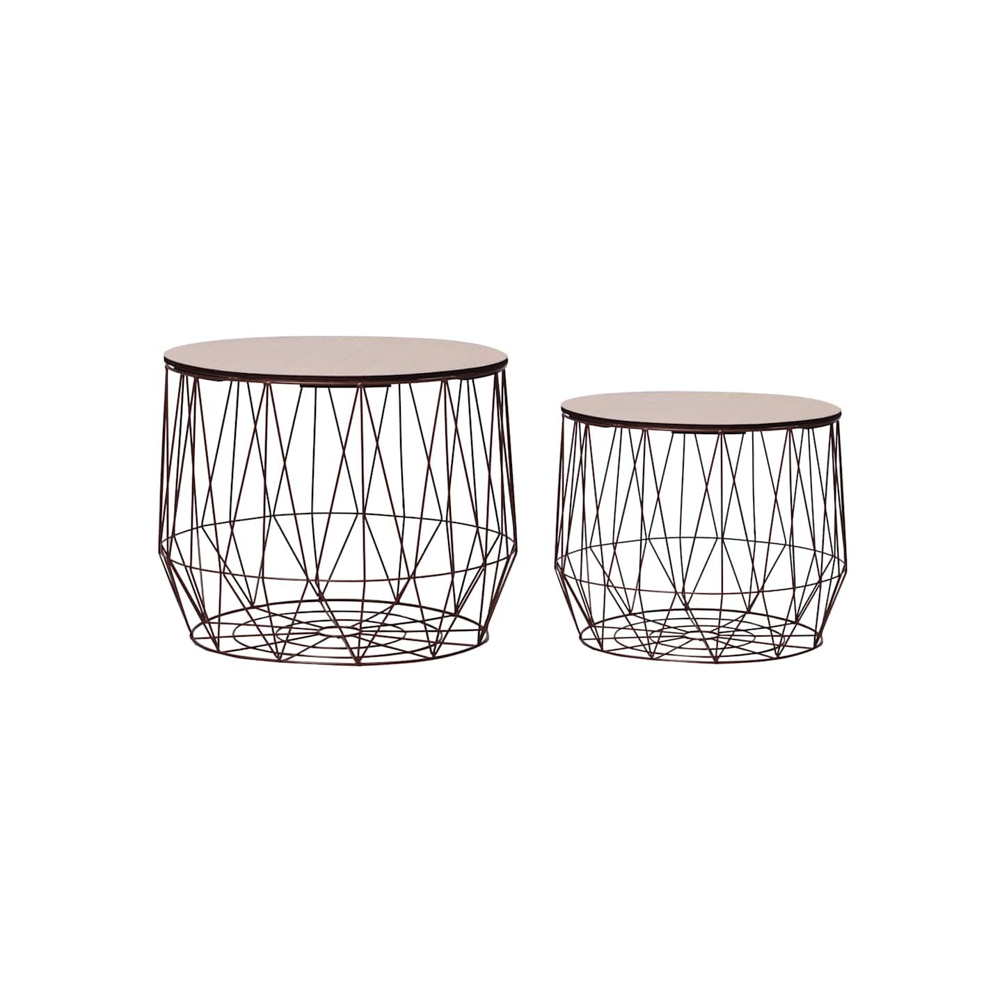Tables basses 2 pcs cuivre