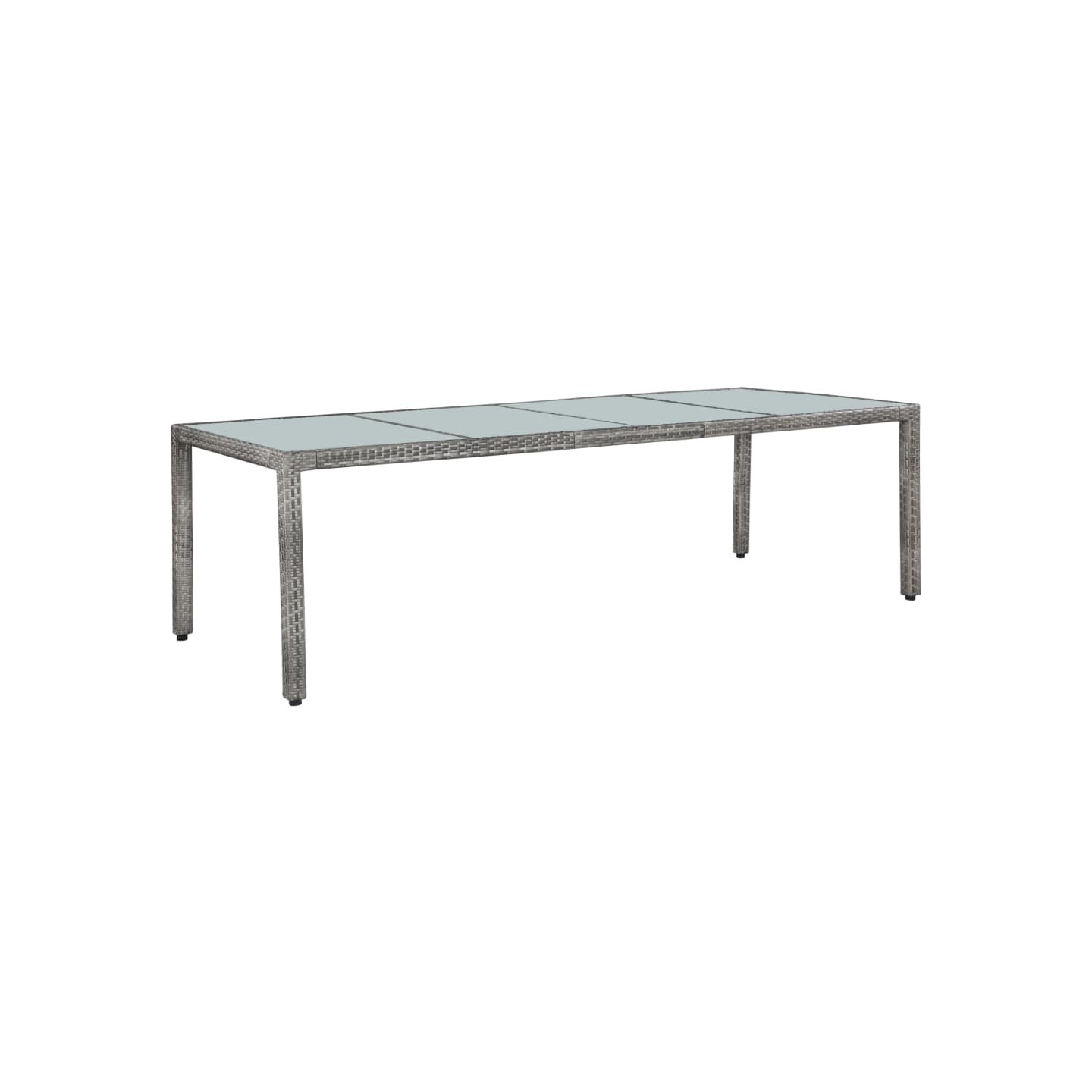 Ensemble à manger d'extérieur 11pc coussins Résine tressée Gris