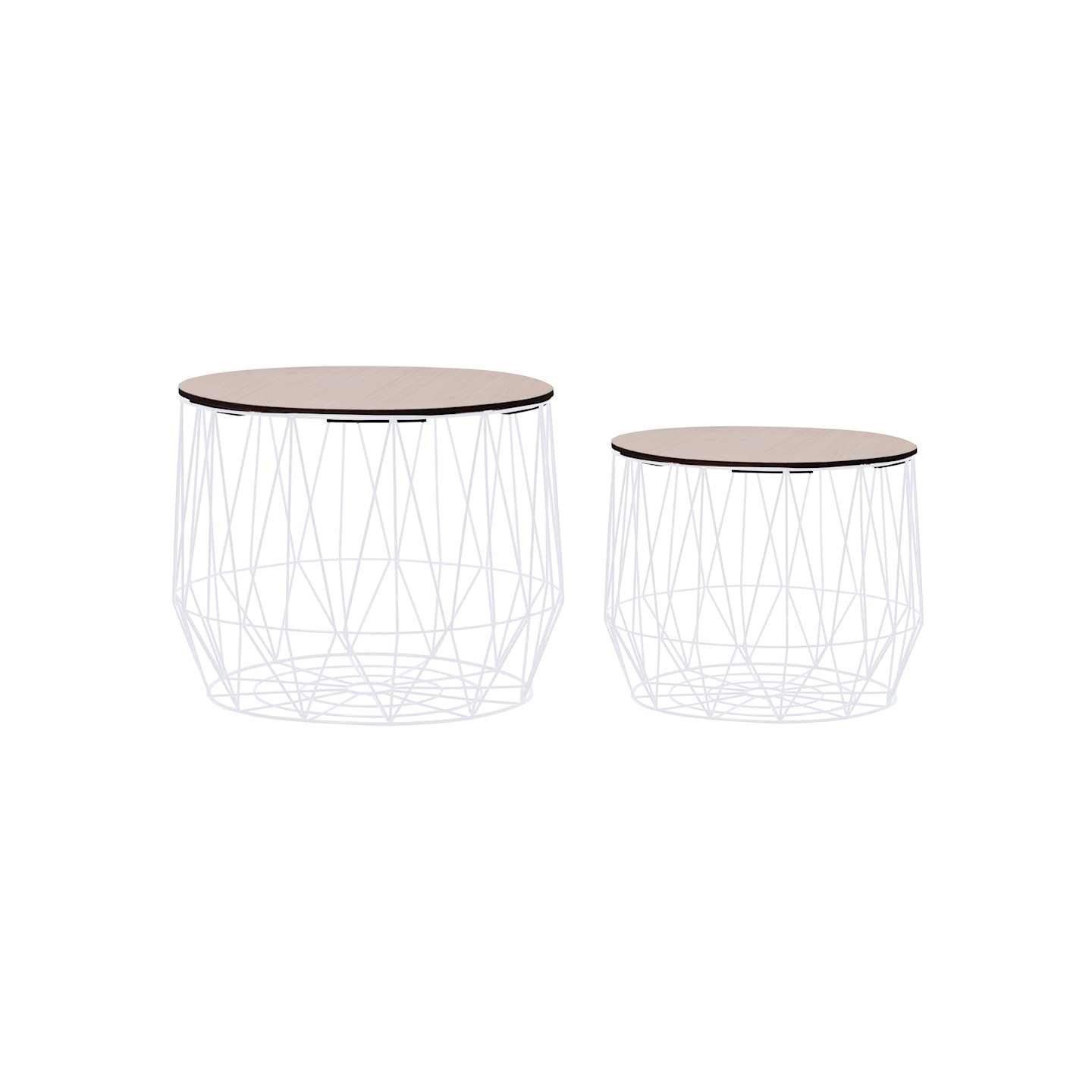 Tables basses 2 pcs Blanc