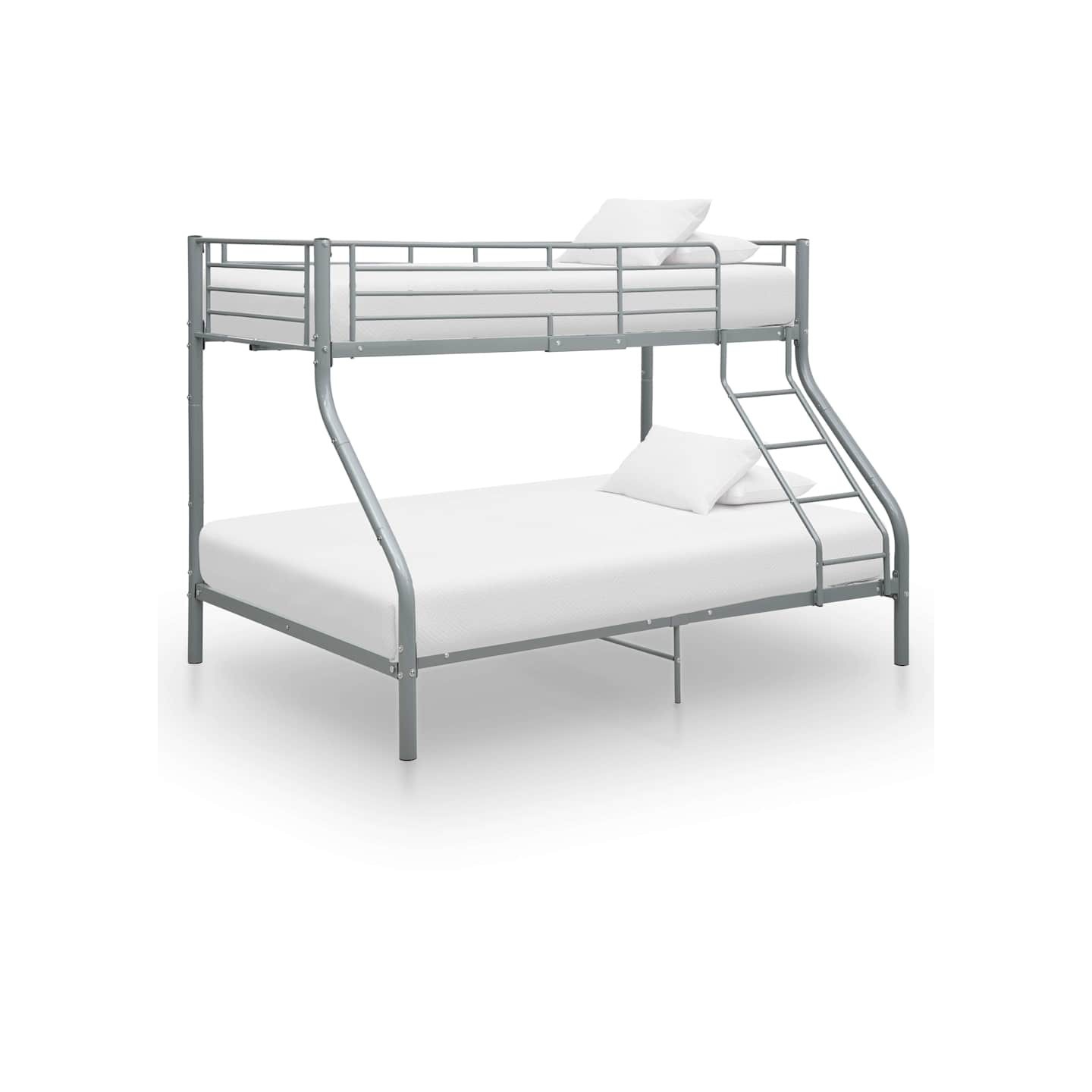 Cadre de lit superposé sans matelas gris 140x200 cm/90x200 cm
