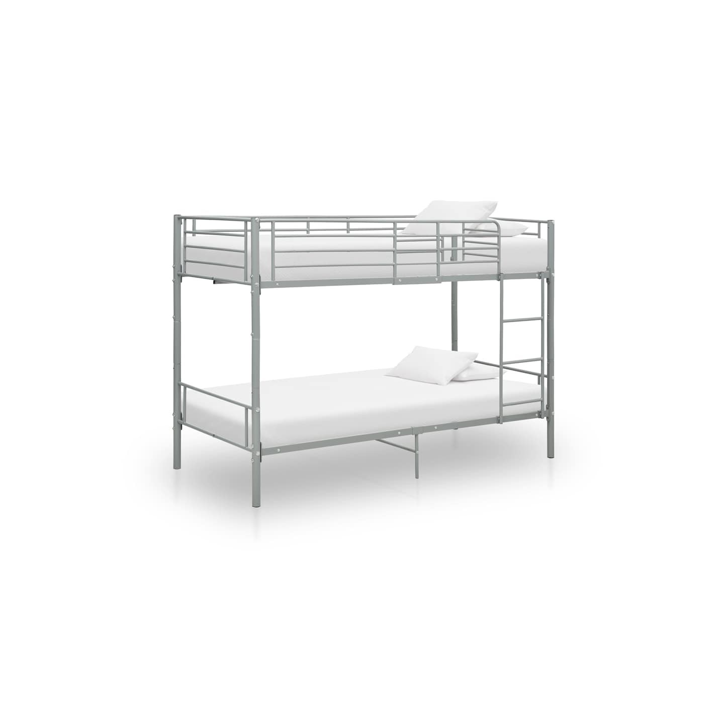 Lit superposé sans matelas gris métal 90x200 cm
