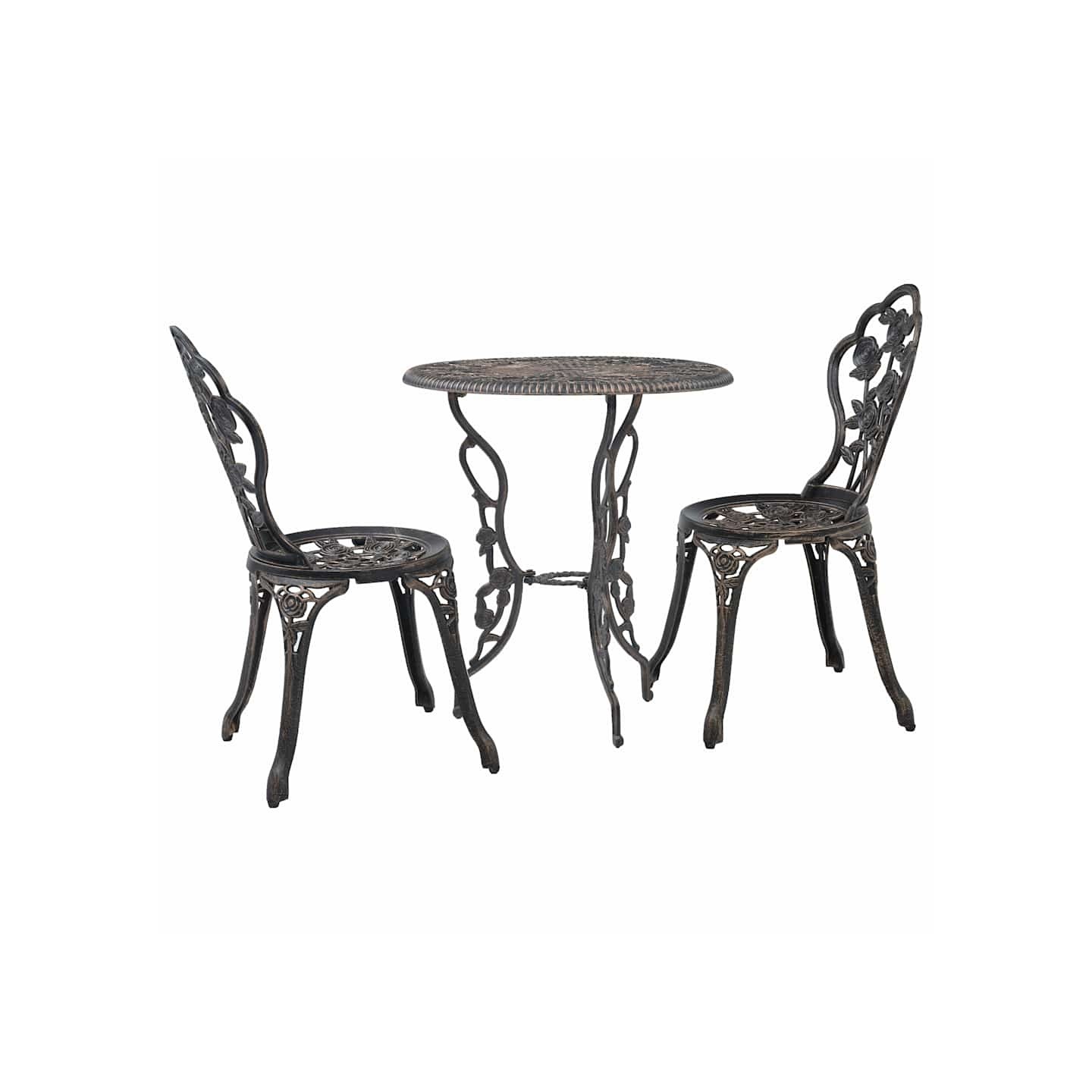 Salon de bistro 3 pcs Aluminium coulé