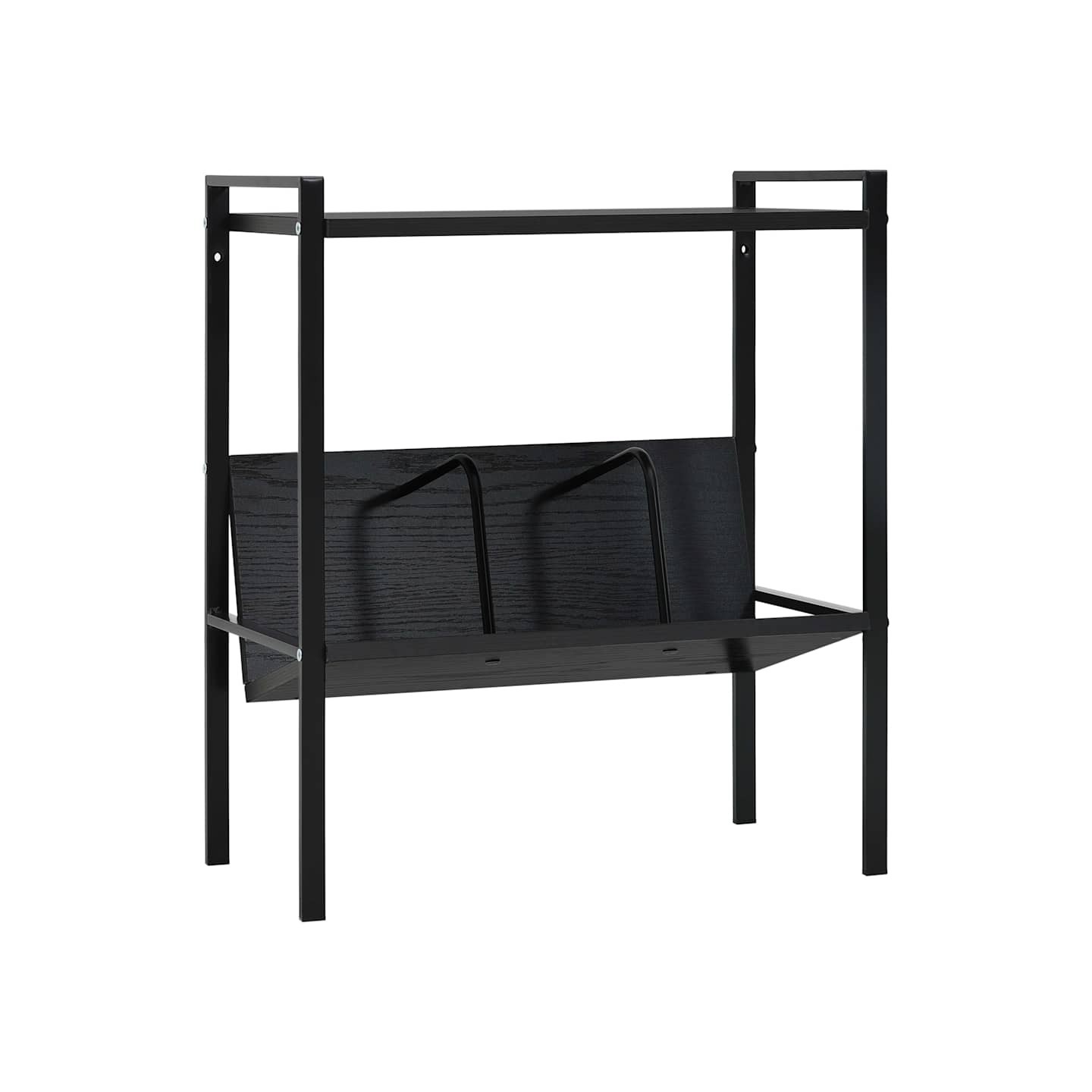 Bibliothèque 2 niveaux Noir 52x28x59 cm bois d'ingénierie