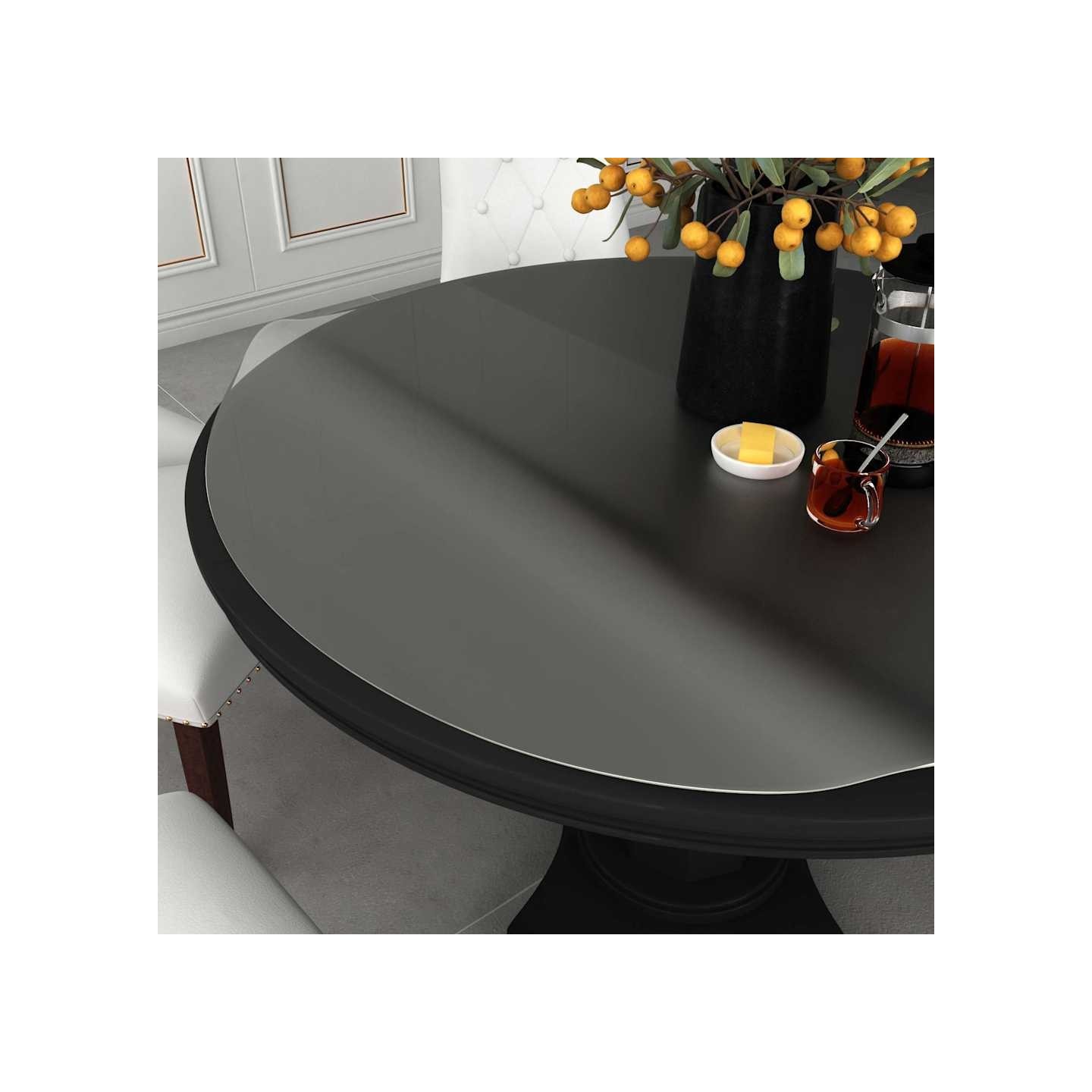 Protecteur de table mat Ø 110 cm 1,6 mm PVC