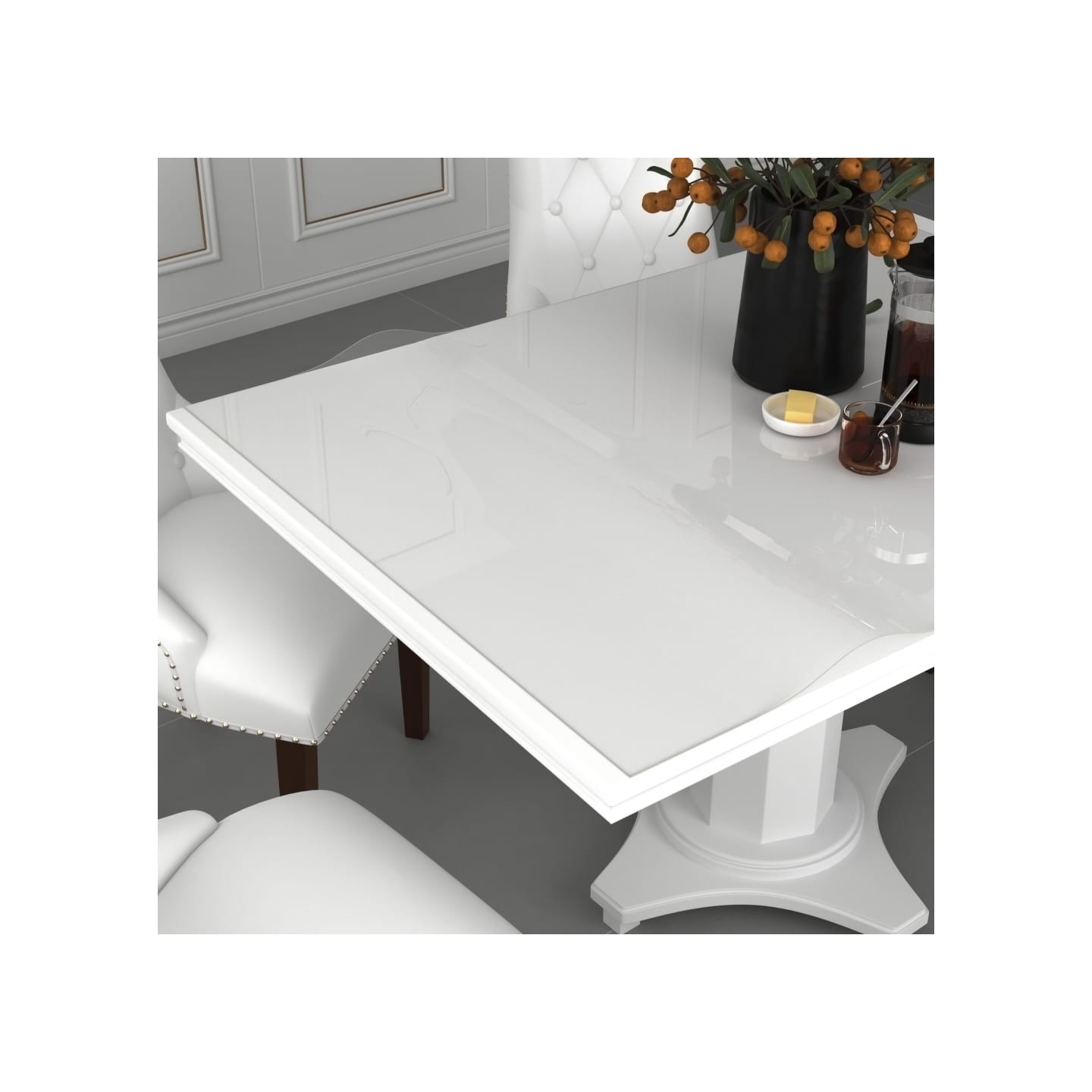 Rouleau transparent de protection de table 0,9x15 m 1,6 mm PVC