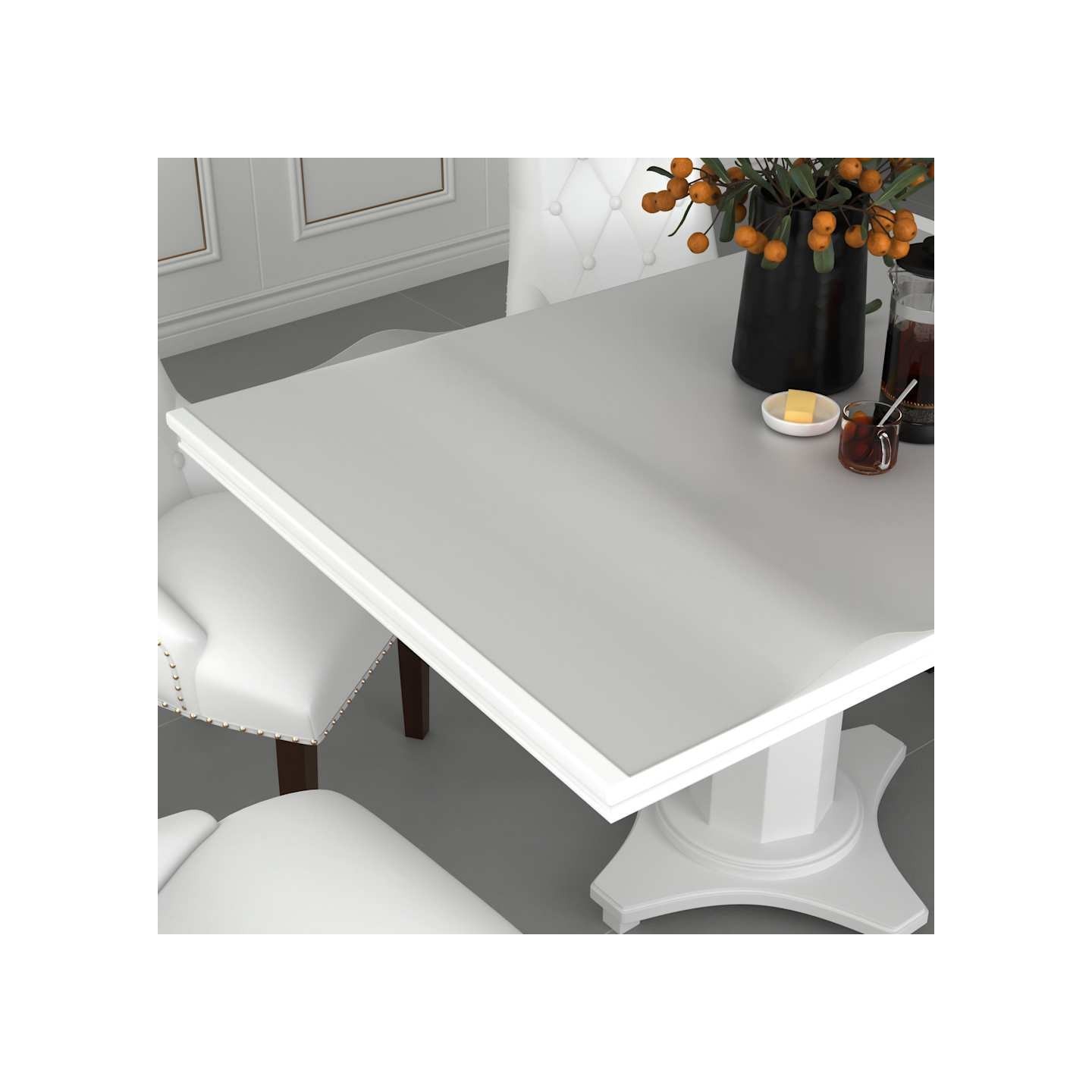 Protecteur de table mat 100x90 cm 1,6 mm PVC