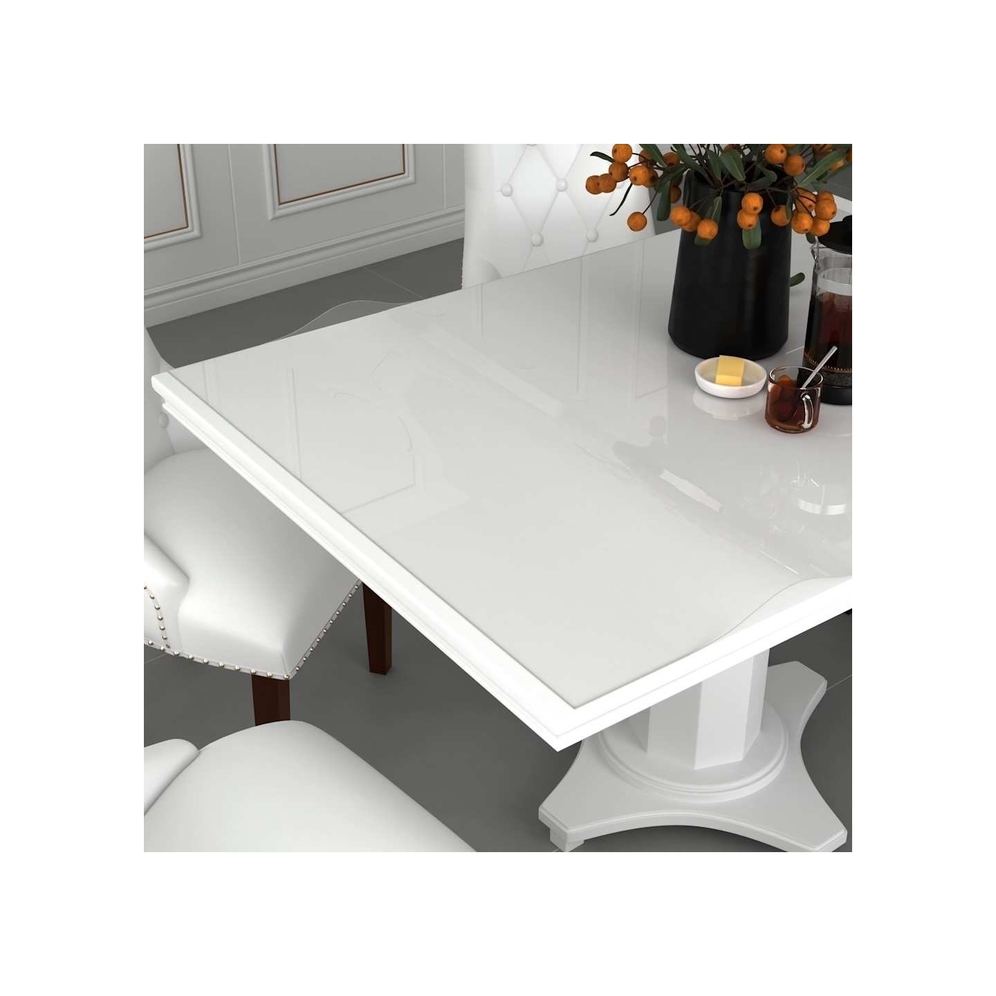 Protecteur de table transparent 140x90 cm 1,6 mm PVC