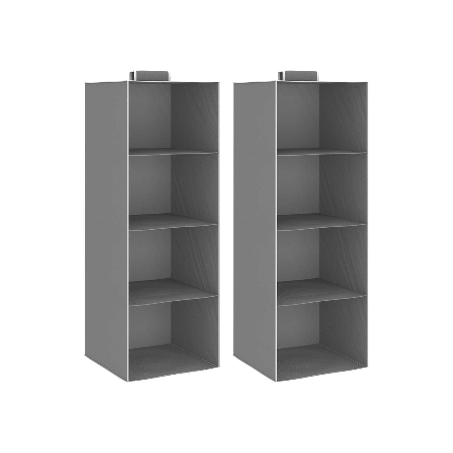 Étagères suspendues de rangement 2 pcs 4 niveaux Tissu