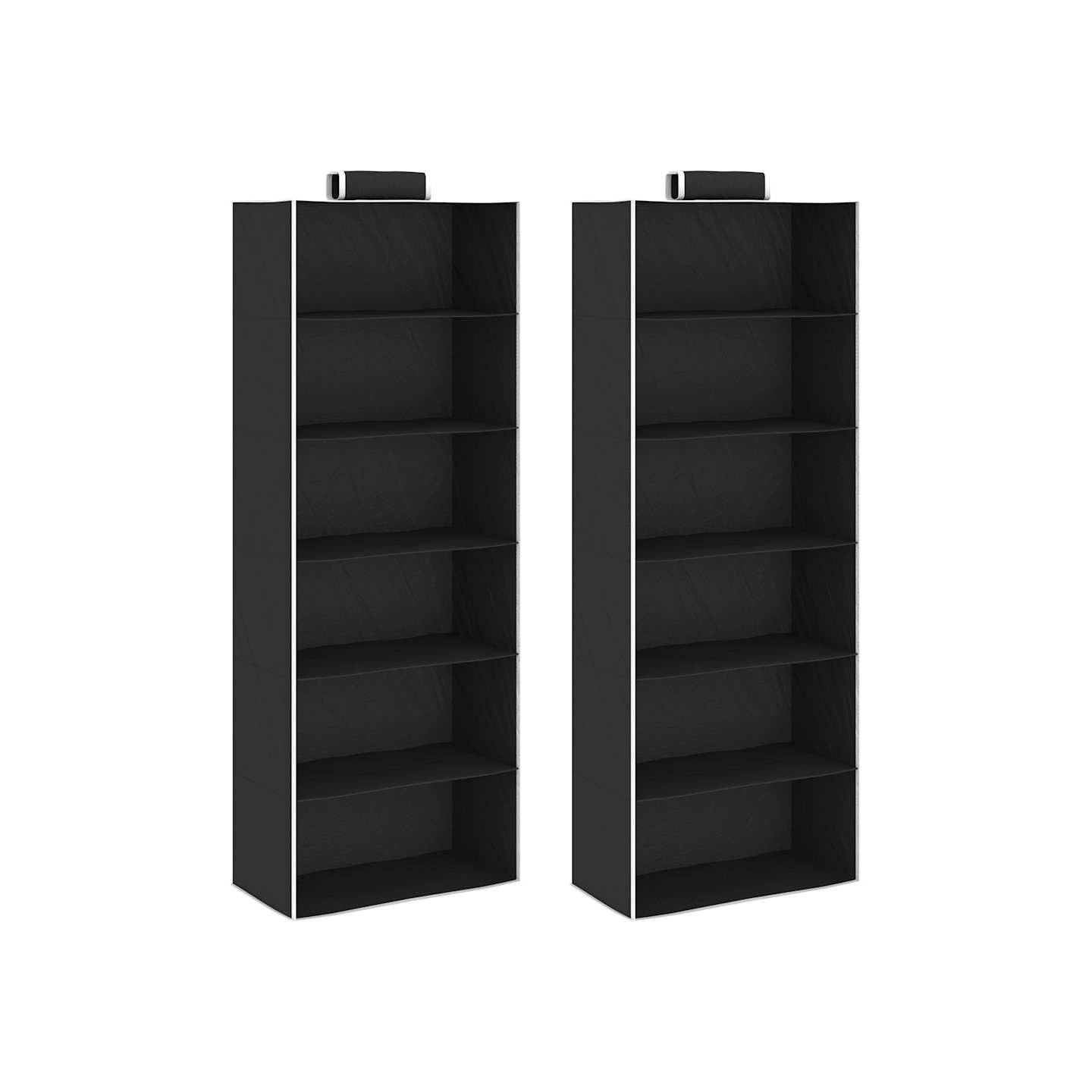 Étagères suspendues de rangement 2 pcs 6 niveaux Tissu