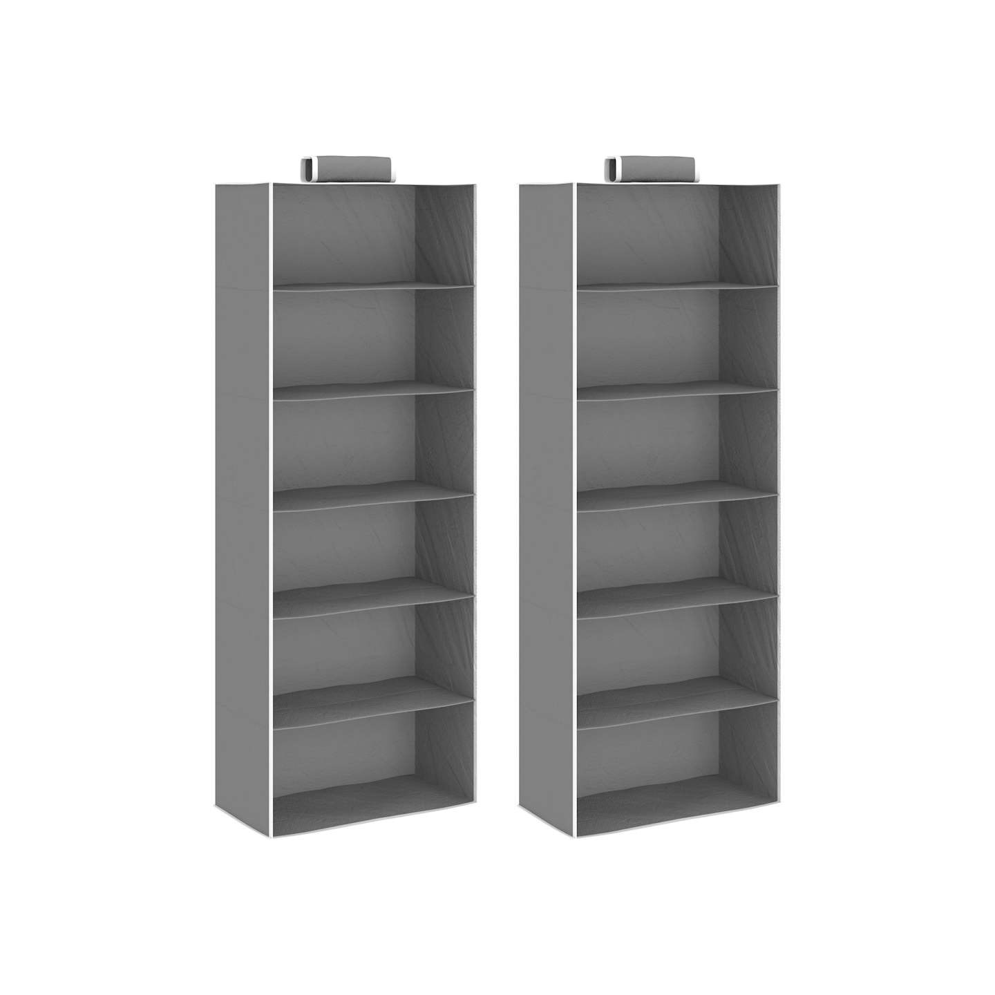 Étagères suspendues de rangement 2 pcs 6 niveaux Tissu