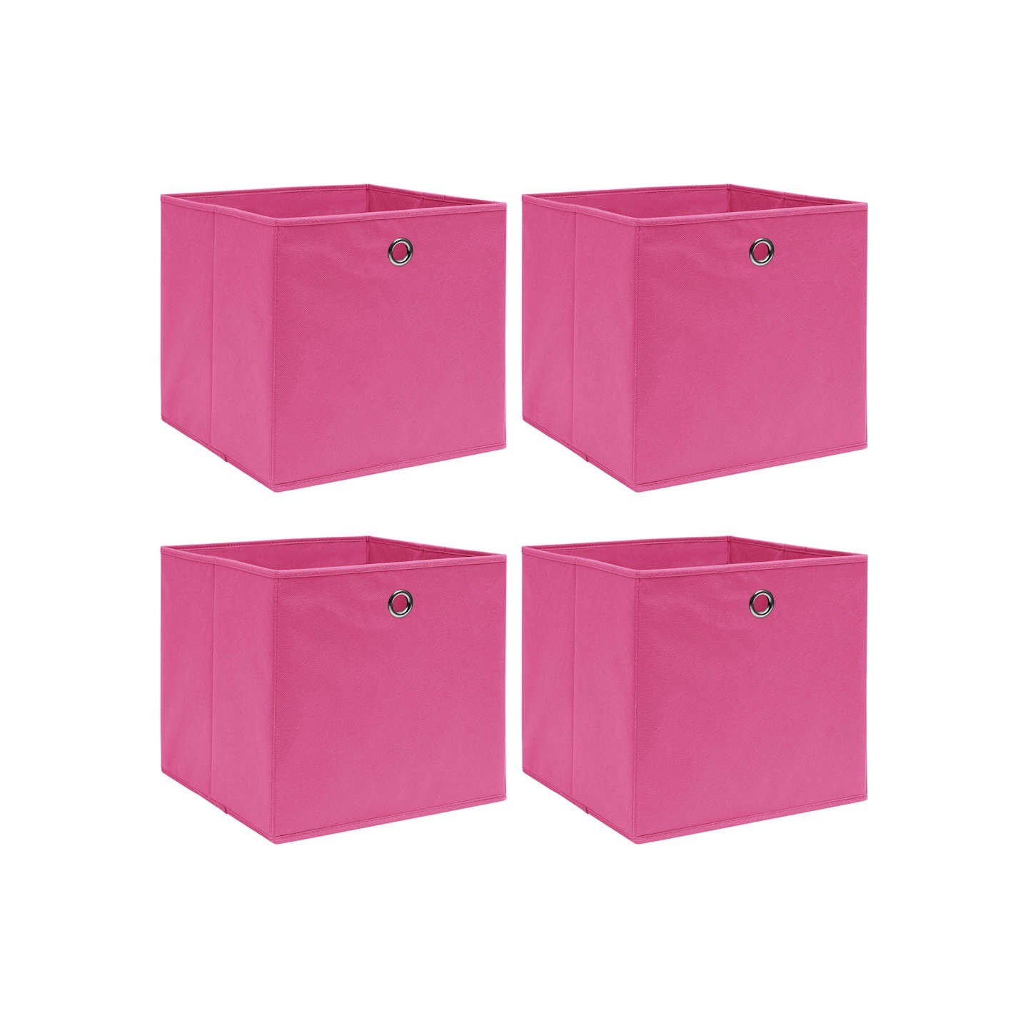 Boîtes de rangement 4 pcs Rose 32x32x32 cm Tissu
