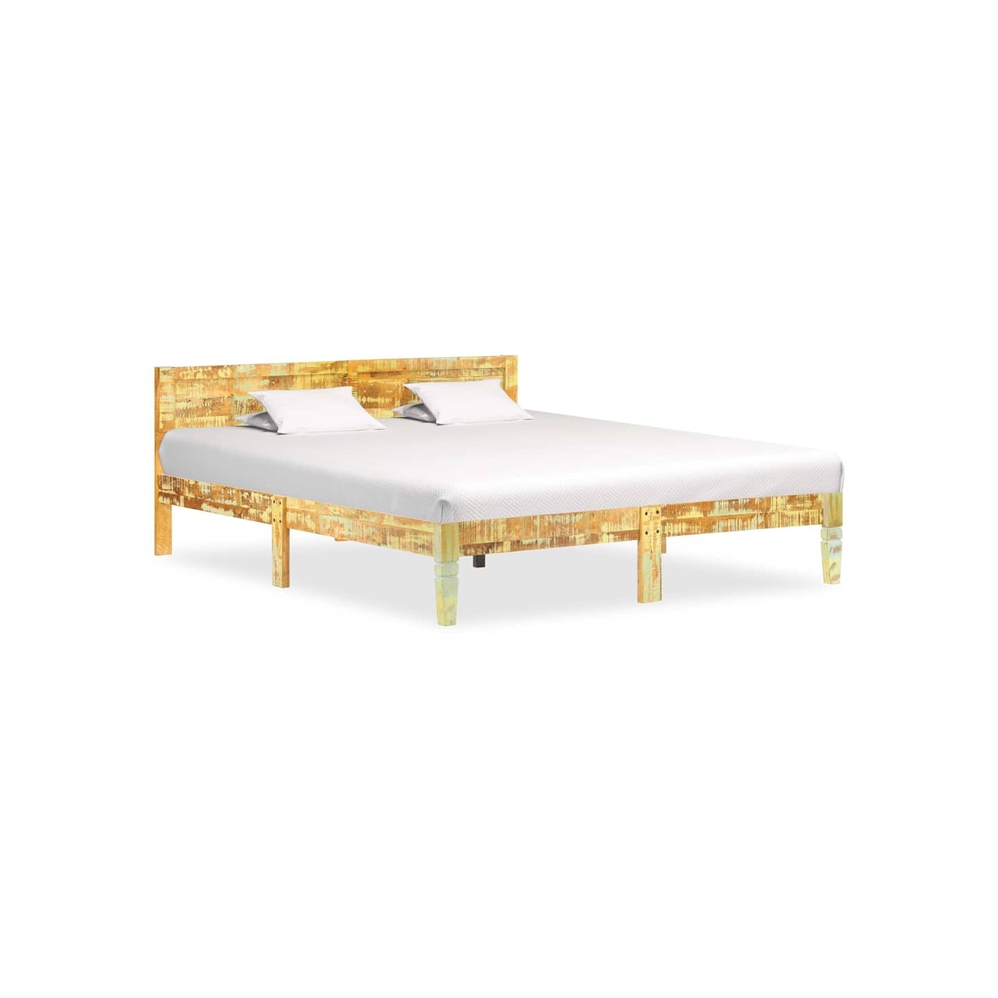 Cadre de lit sans matelas Bois de récupération massif 180x200cm