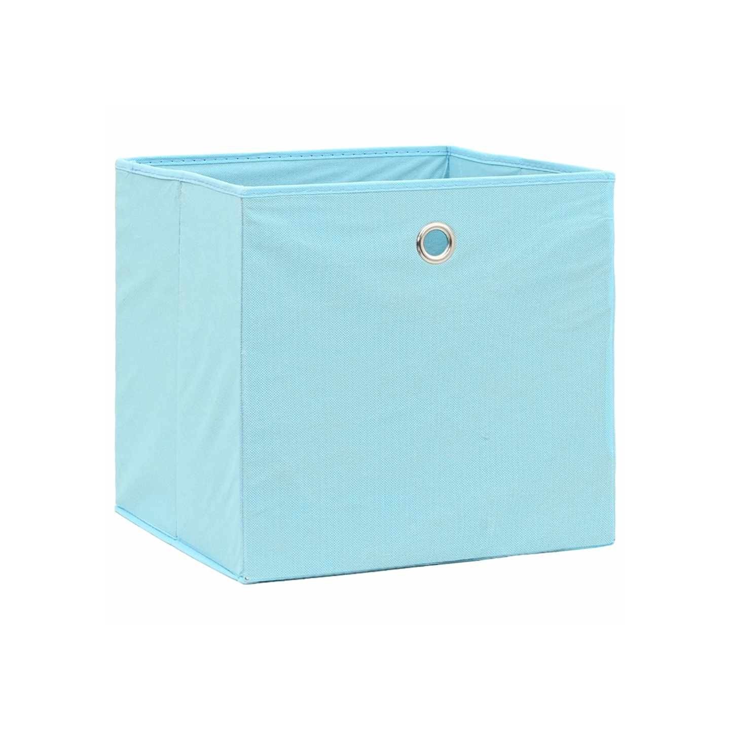 Boîtes de rangement 10 pcs Bleu azuré 32x32x32 cm Tissu