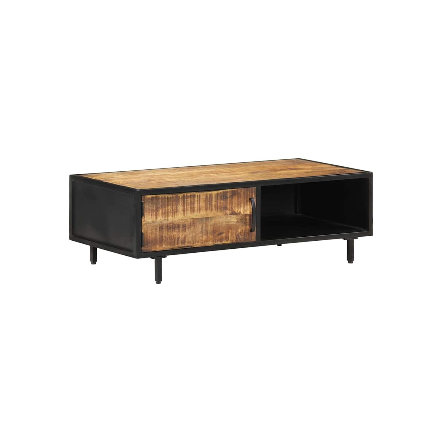 Table basse 105x50x35 cm Bois de manguier brut