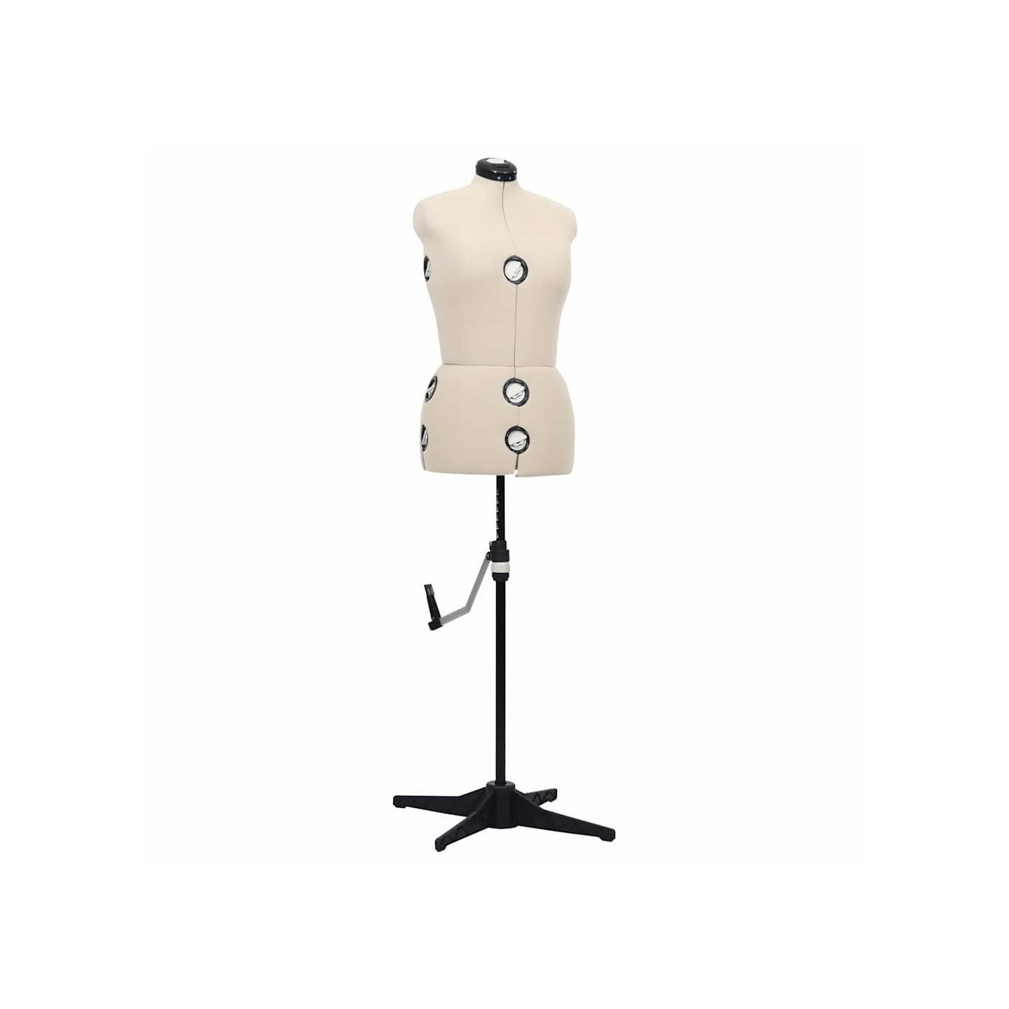 Mannequin de robe ajustable pour femme Crème M Taille 40-46