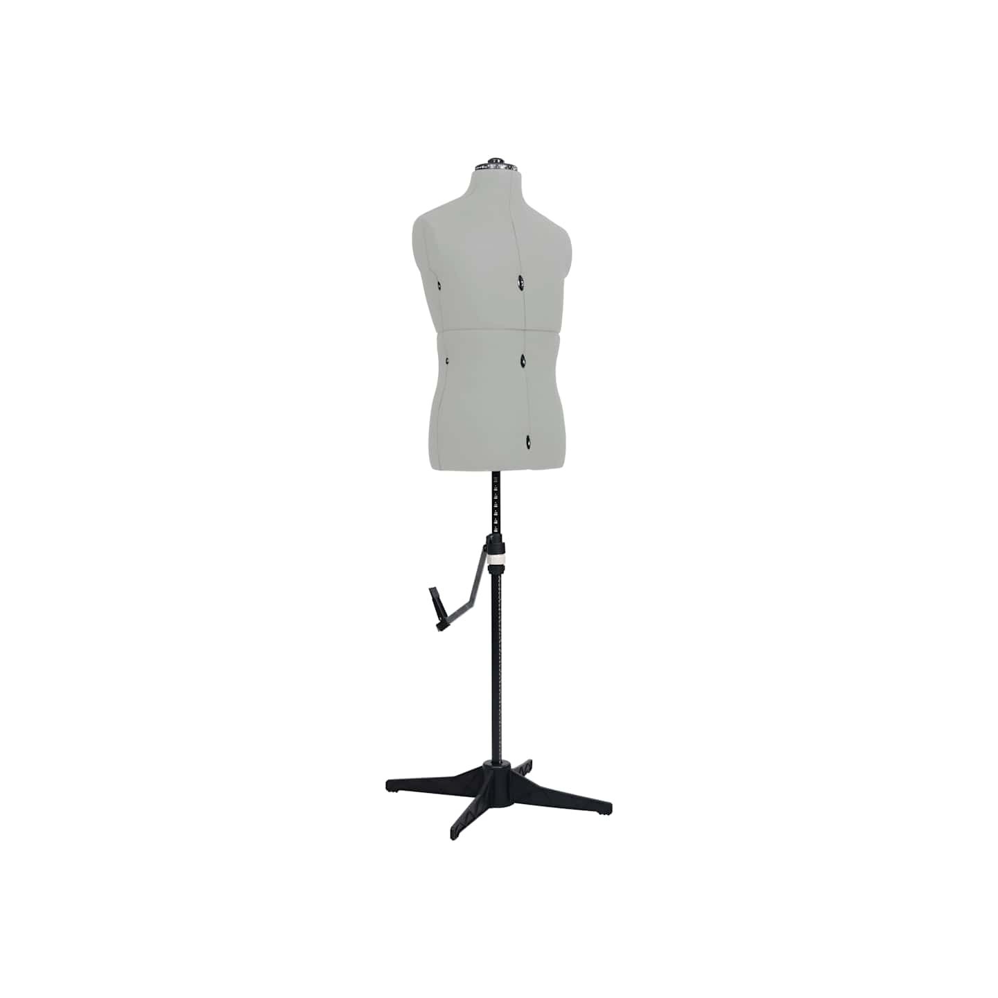 Mannequin de couture ajustable pour homme Gris Taille 37-45