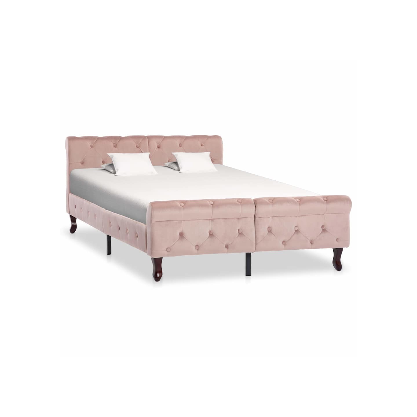 Cadre de lit sans matelas Rose Velours 120x200 cm