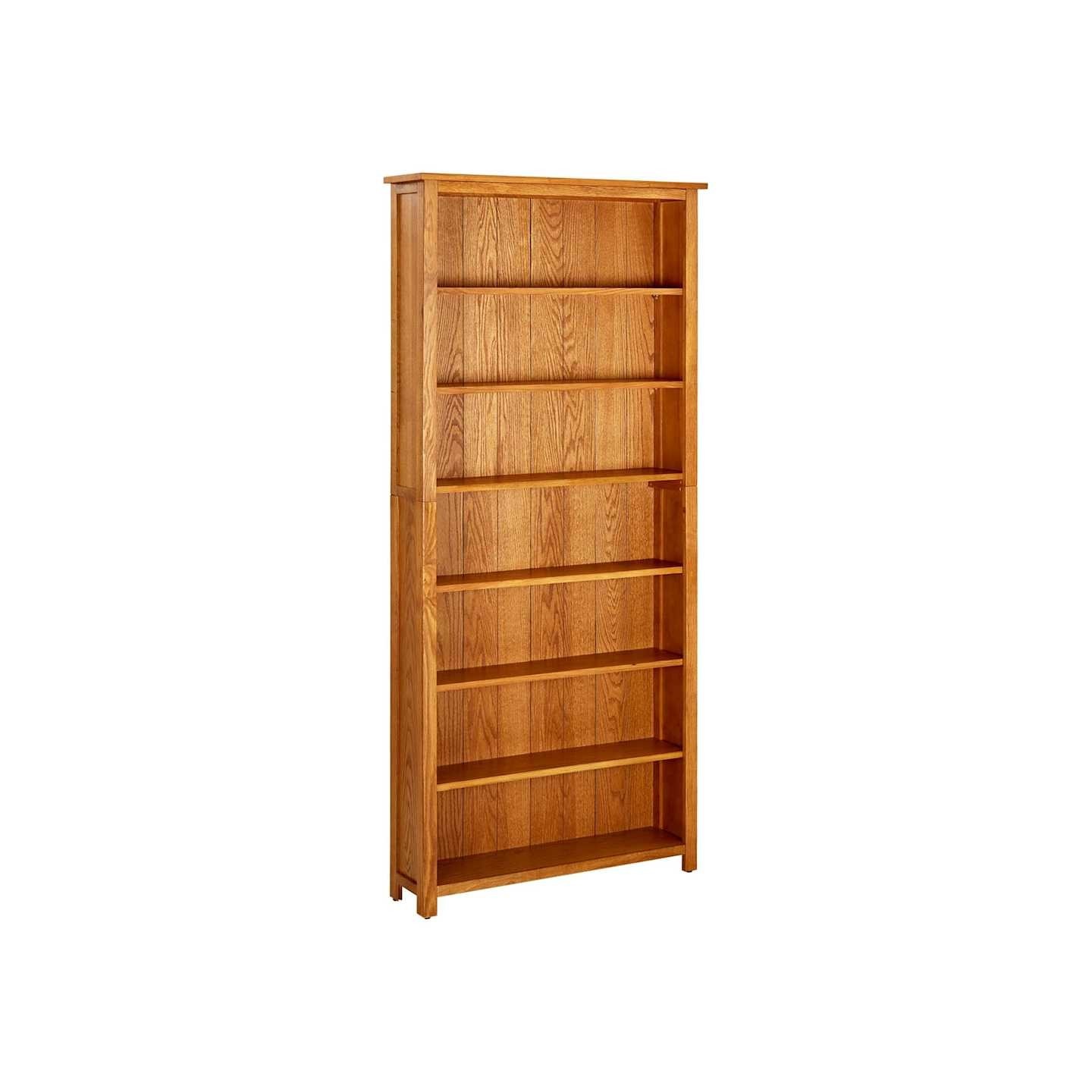 Bibliothèque à 7 niveaux 90x22,5x200 cm Bois de chêne massif