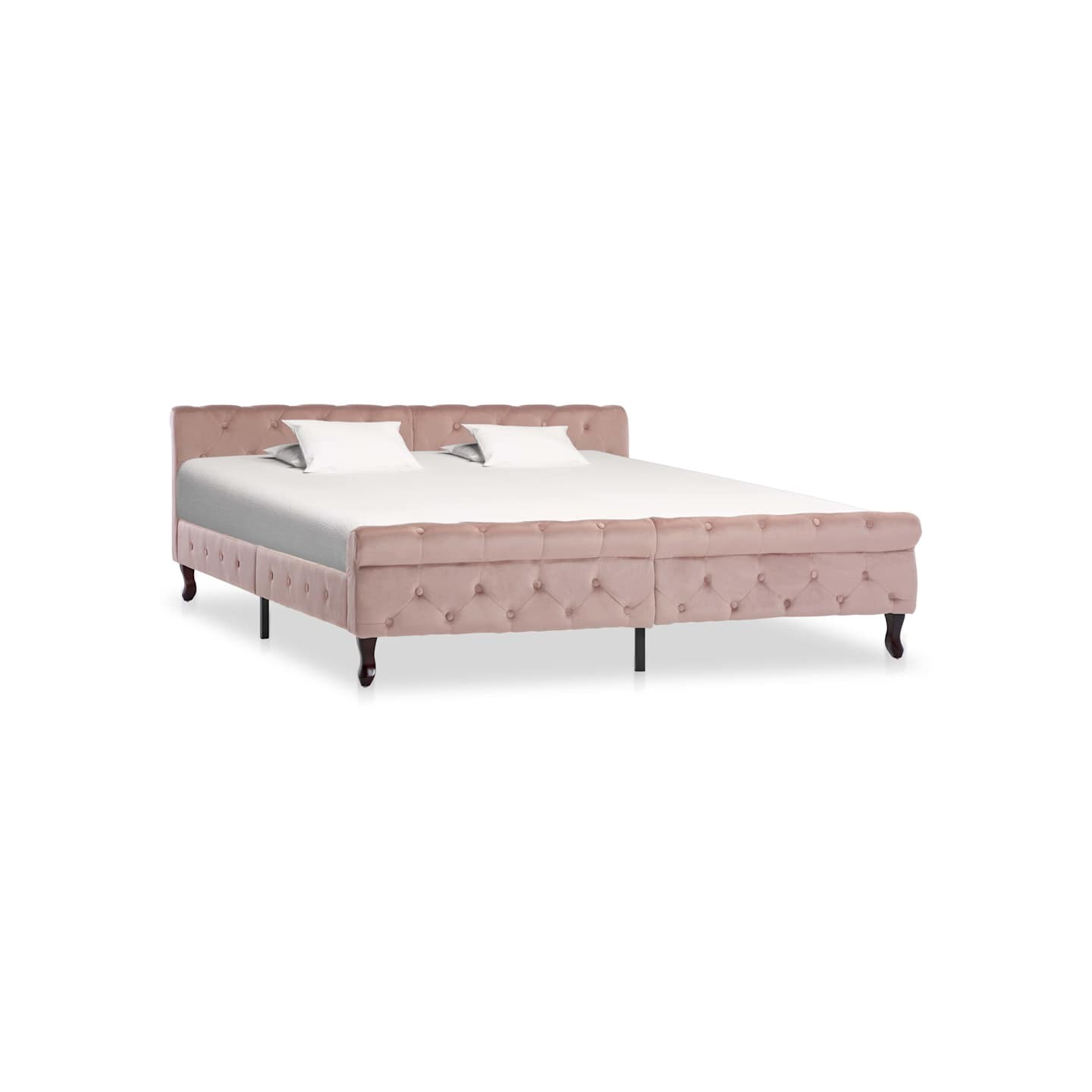 Cadre de lit sans matelas Rose Velours 180x200 cm