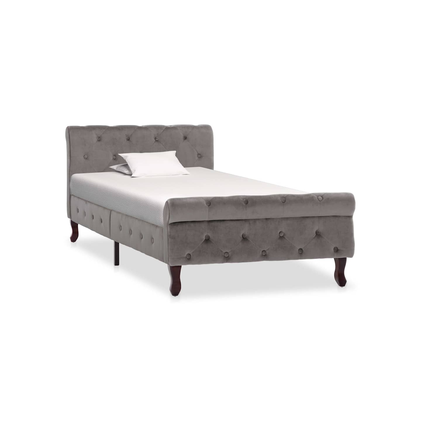 Cadre de lit sans matelas Gris Velours 90x200 cm