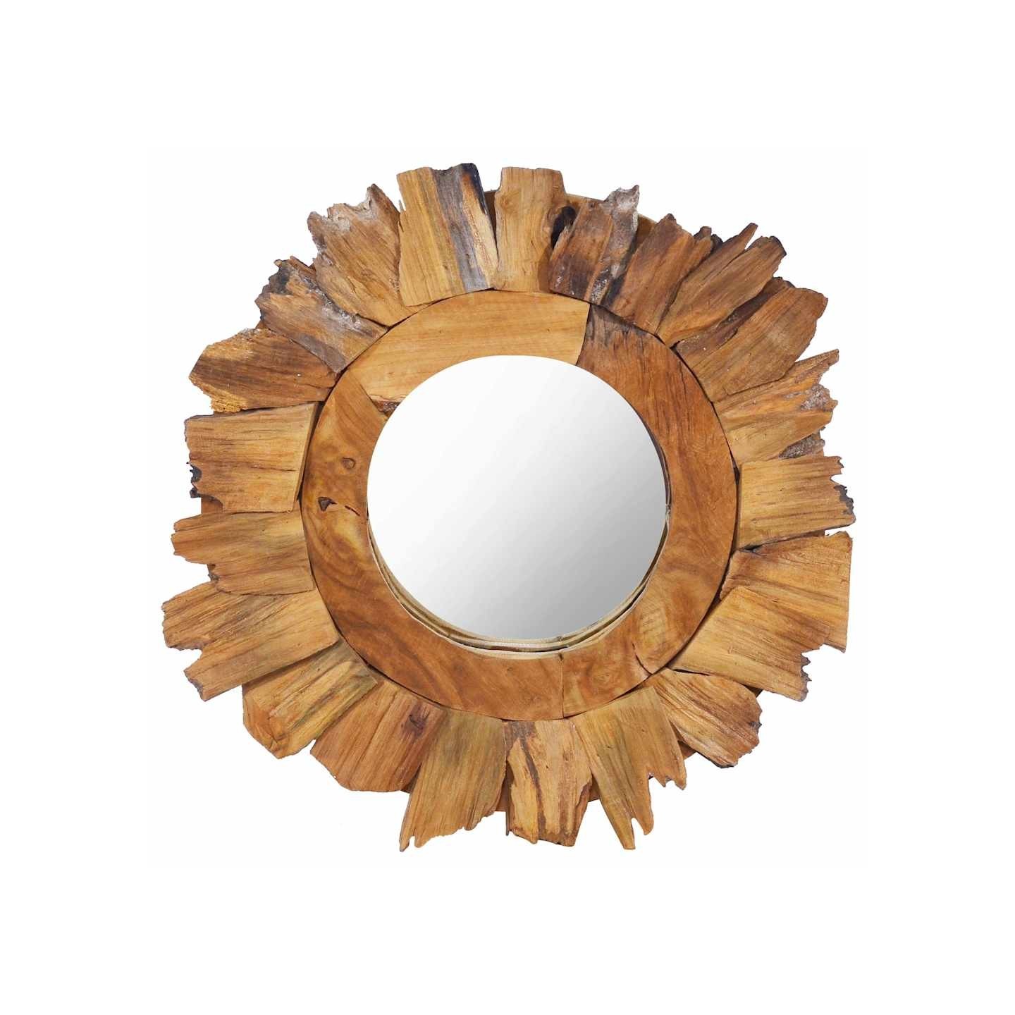 Miroir mural 40 cm Teck Rond