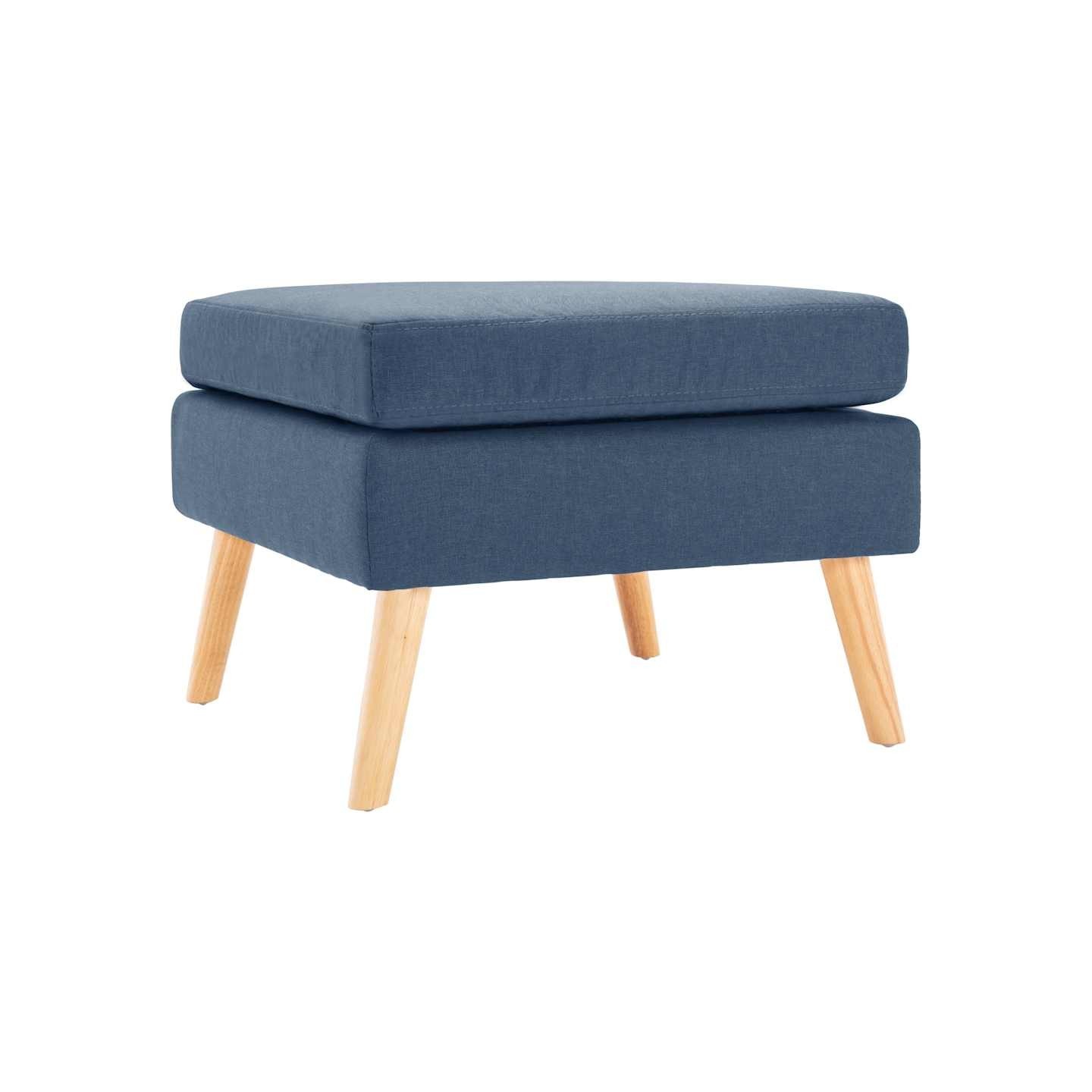 Repose-pied Bleu Tissu