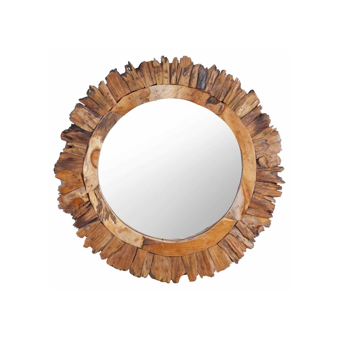 Miroir mural 60 cm Teck Rond