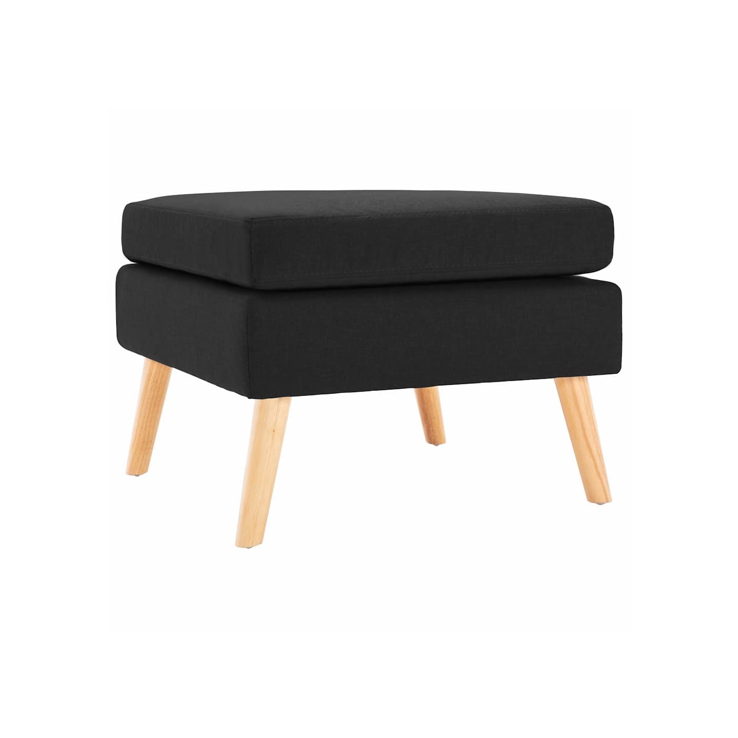 Repose-pied Noir Tissu
