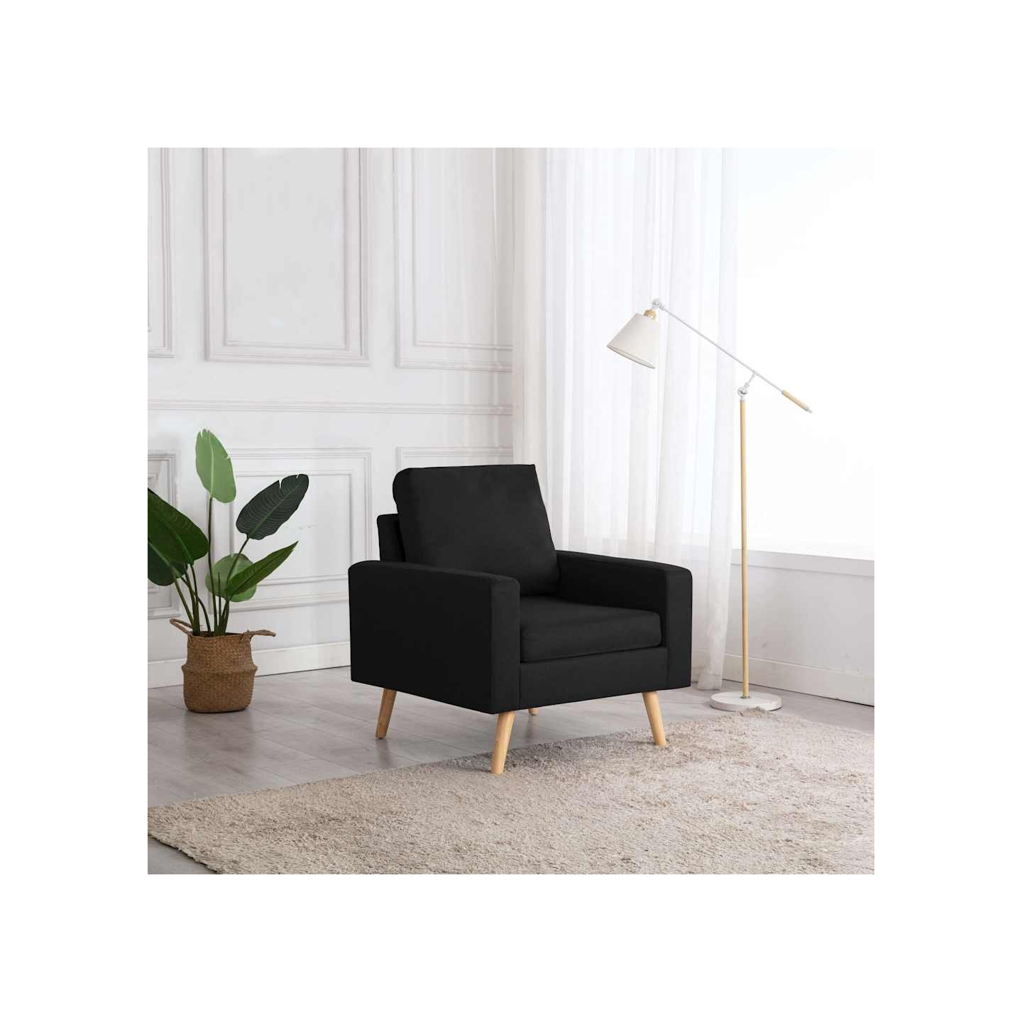Fauteuil Noir Tissu