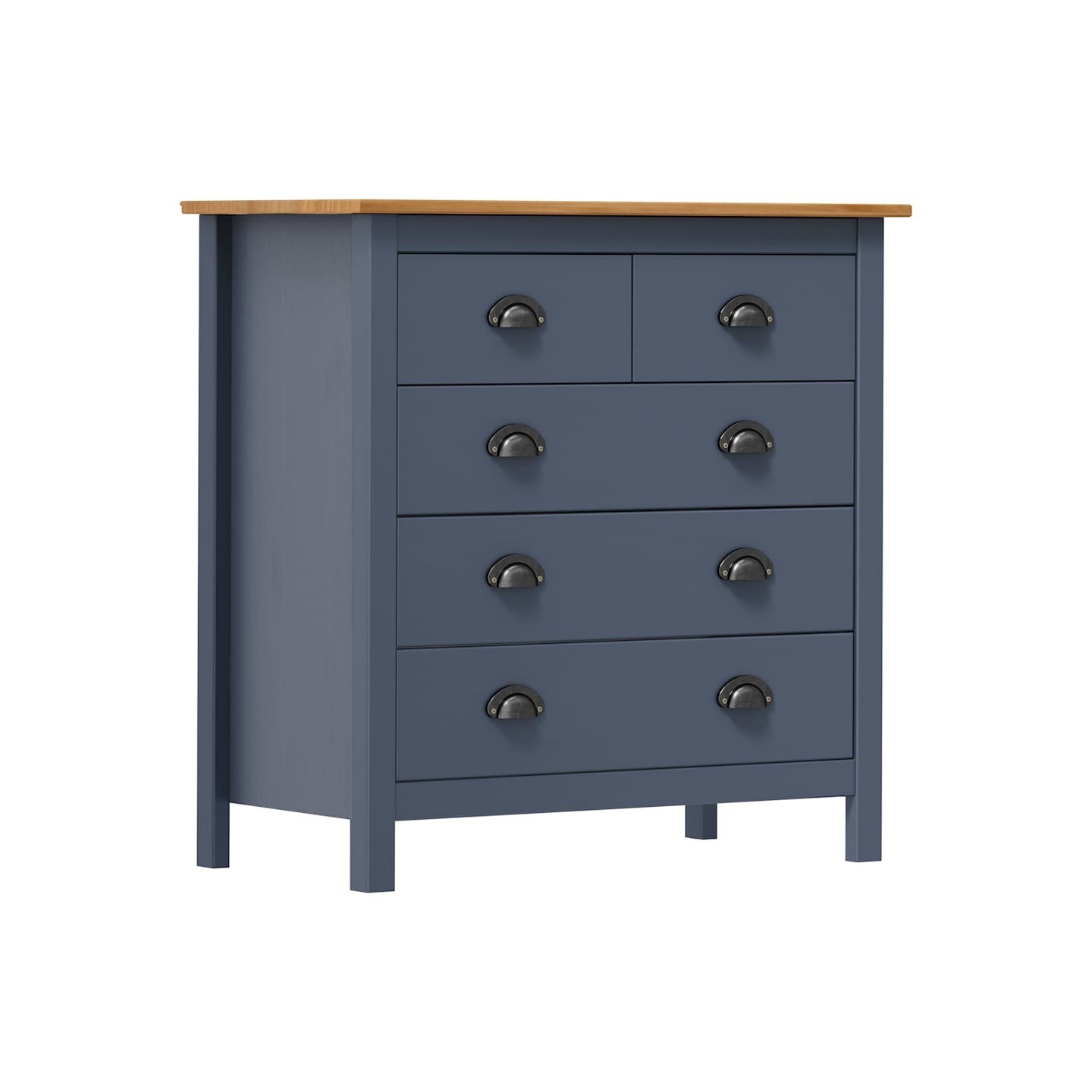 Buffet Hill Gris 79x40x80 cm Bois de pin solide