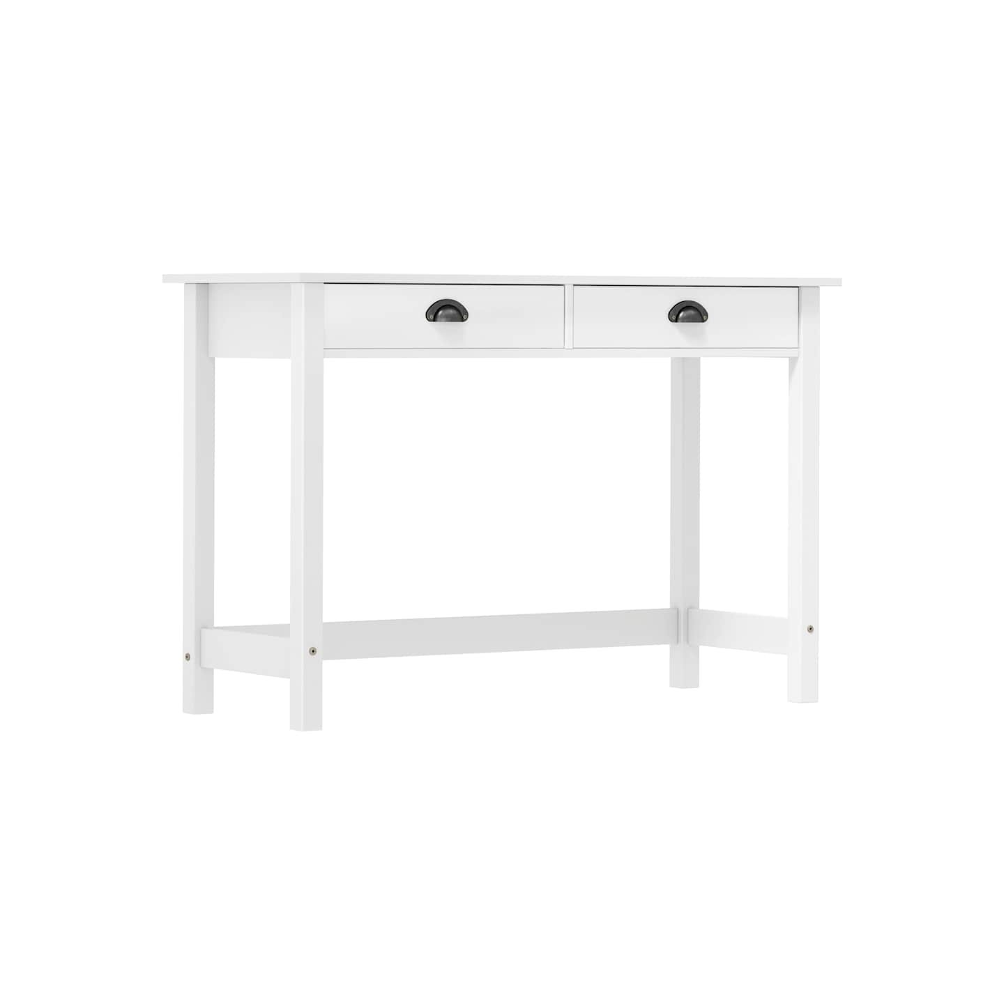 Table console Hill avec 2 tiroirs 110x45x74 cm Bois pin massif